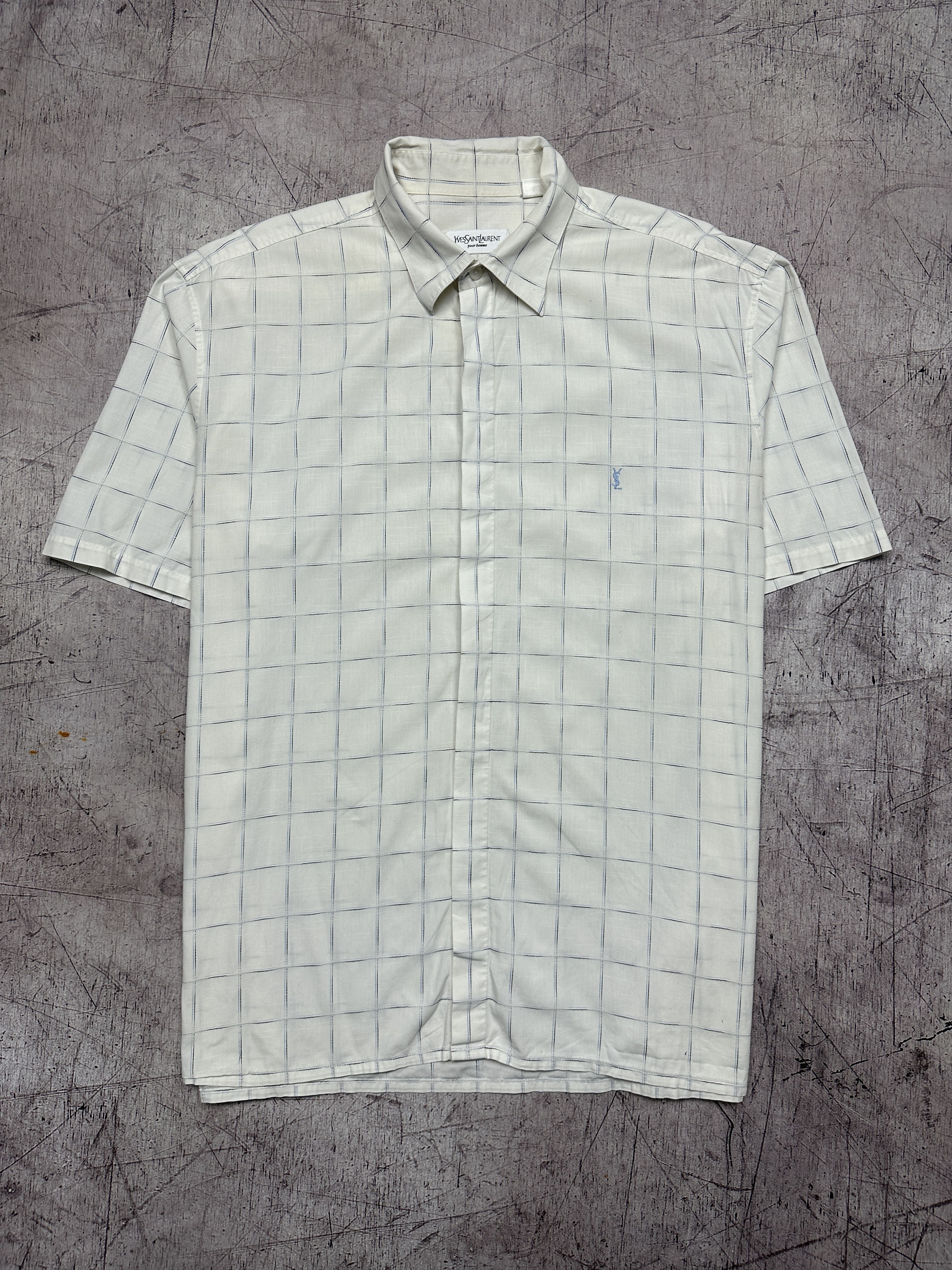 Yves Saint Laurent Yves Saint Laurent YSL Mens Short Sleeve Shirt Size US XL / EU 56 / 4 - 1 Thumbnail