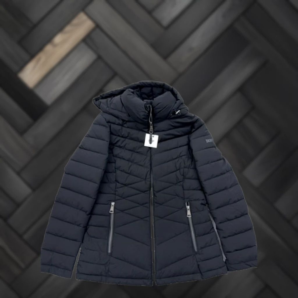DKNY DKNY Black Hooded Puffer Jacket Women’s S Packable Winter Size S / US 4 / IT 40 - 1 Thumbnail