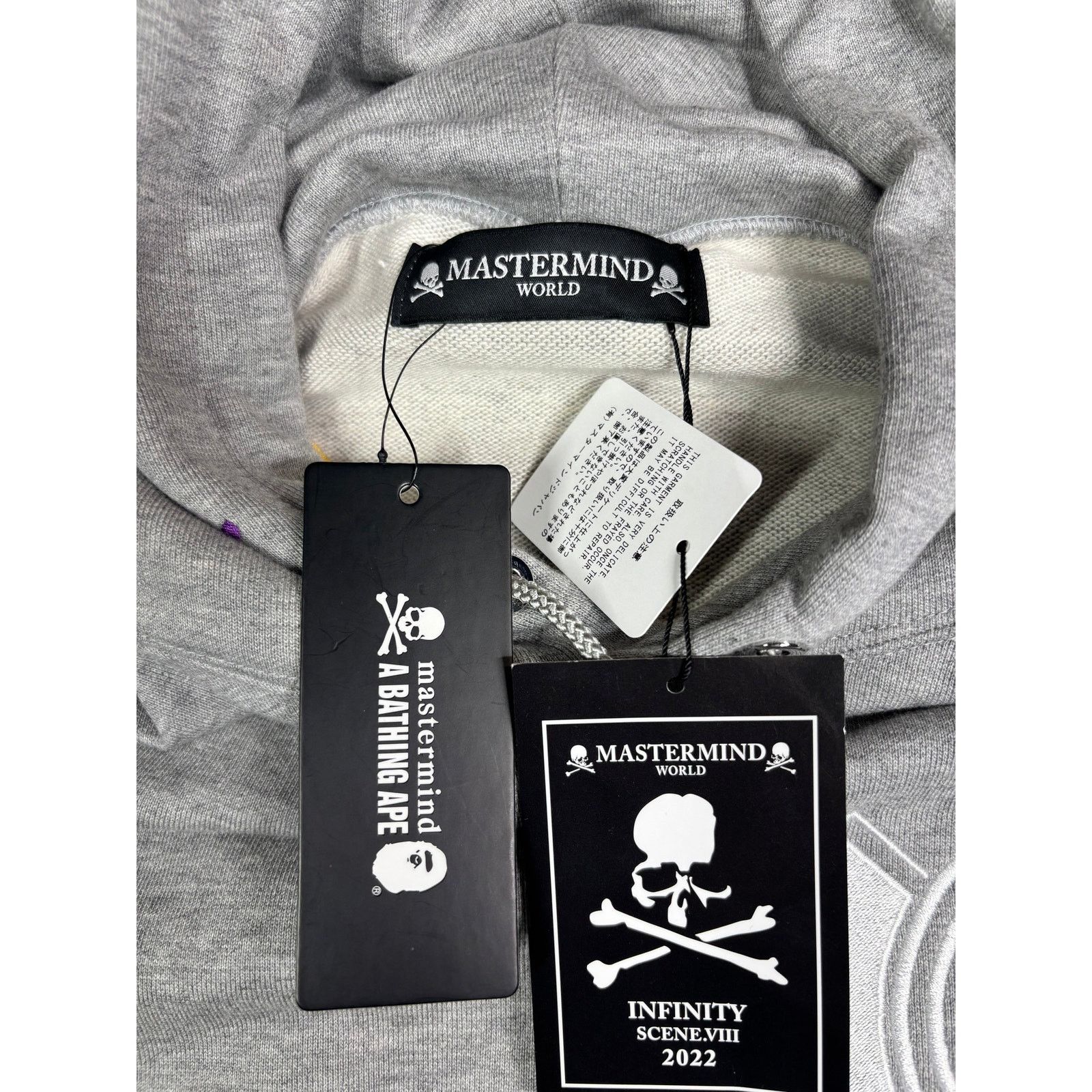 Mastermind Japan Mastermind World "All-Over" Embroidered Grey Hoodie MD Size M / US 6-8 / IT 42-44 - 12 Thumbnail