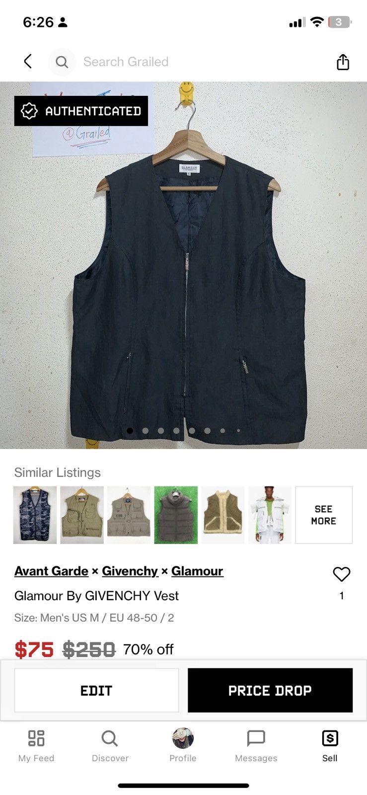 Designer Glamour By GIVENCHY vest Size US M / EU 48-50 / 2 - 13 Thumbnail