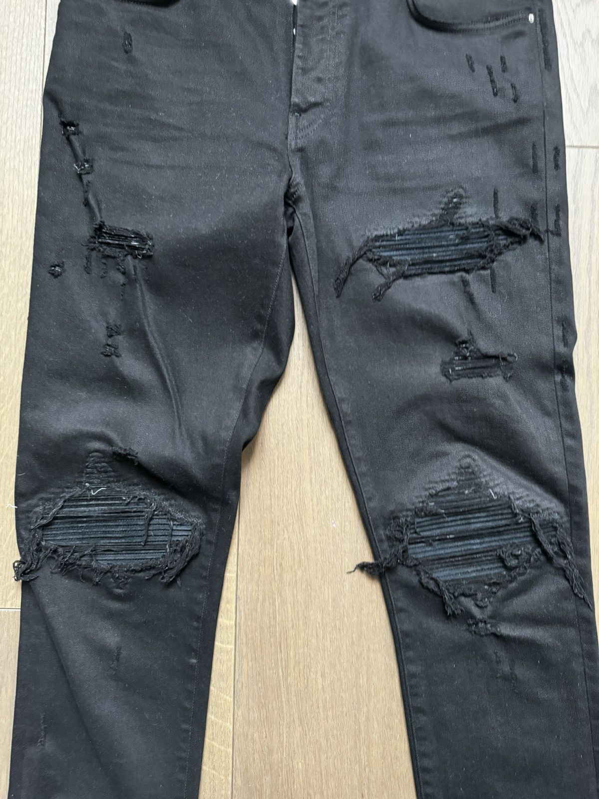 Amiri Amiri MX1 skinny ripped biker jeans black Size US 33 - 2 Thumbnail