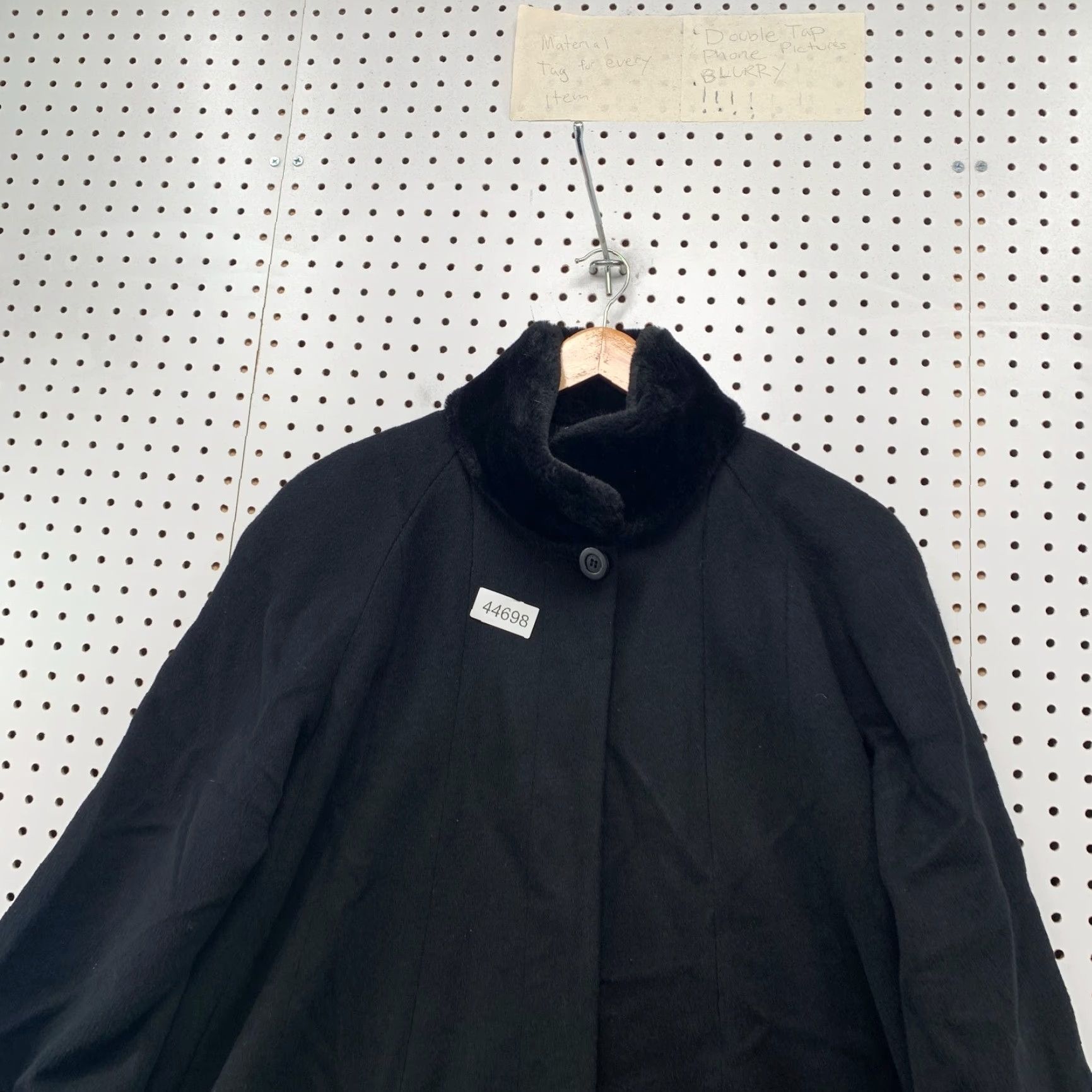 Vintage VINTAGE Searle Blatt 80s Black 100% Wool Swing Coat Womens Size 8 Union Made USA Size M / US 6-8 / IT 42-44 - 5 Thumbnail