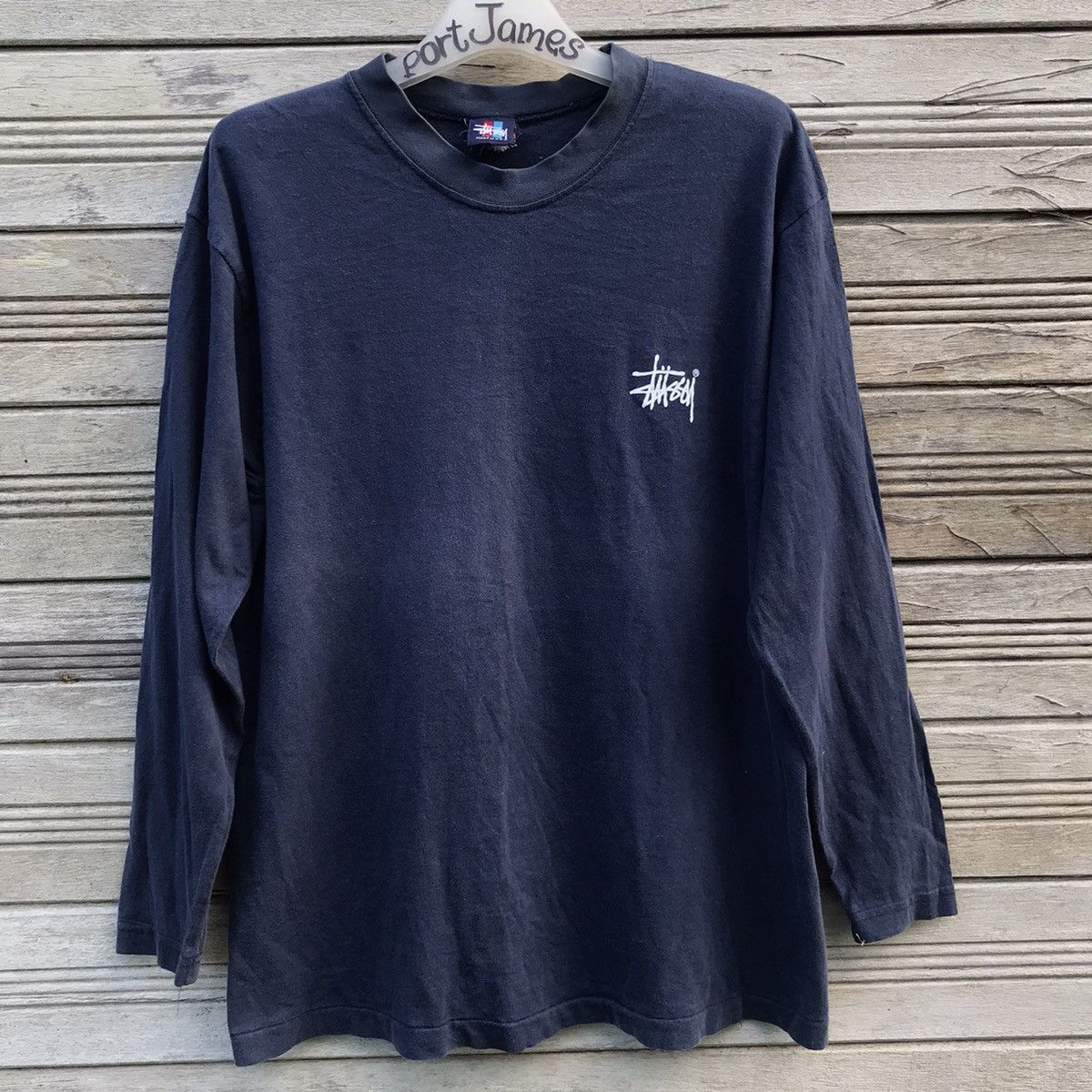 Stussy × Vintage Vintage 90s stussy tshirt longsleeve faded Size US L / EU 52-54 / 3 - 2 Thumbnail
