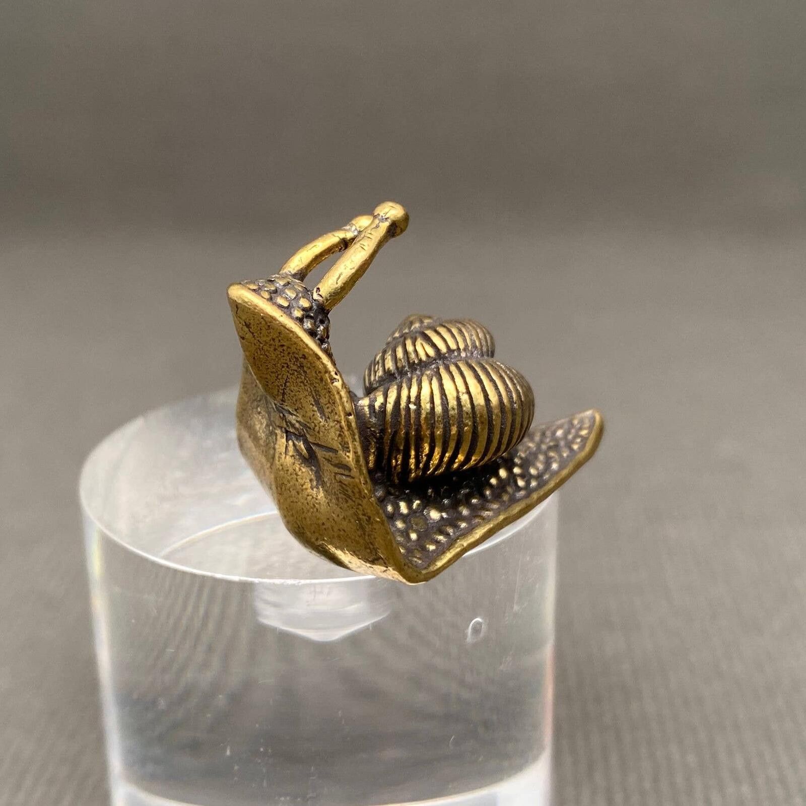 The Unbranded Brand Brass Snail Figurine Miniature Size ONE SIZE - 3 Thumbnail