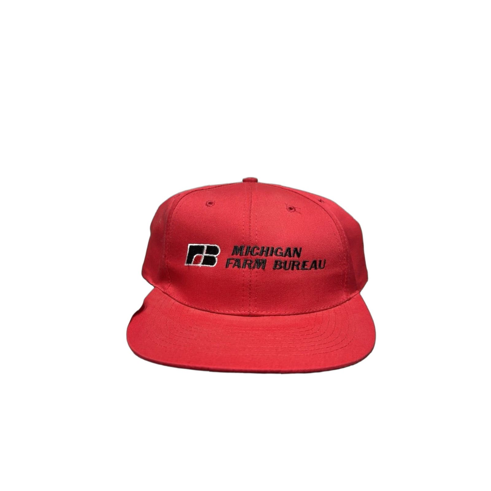 Vintage VINTAGE SnapBack hat cap Michigan Farm Bureau red Embroidered adjustable Men Cap Size ONE SIZE - 1 Thumbnail