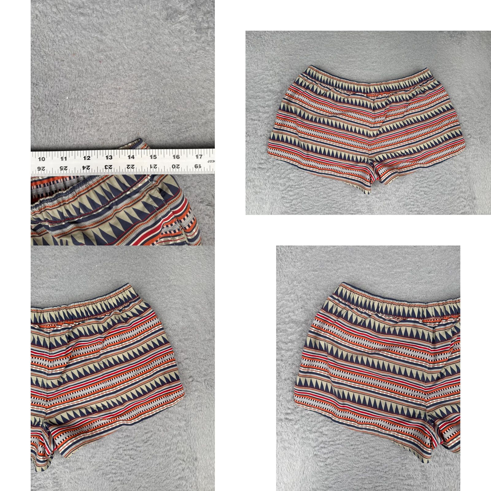 Patagonia Patagonia Shorts Womens Large Red Beige Baggies 2.5" Lined Southwest Pattern - Cotton Blend Nylon | 34" Waist | Activewear, Travel, Casual | Womens Size 36" / US 14 / IT 50 - 9 Thumbnail