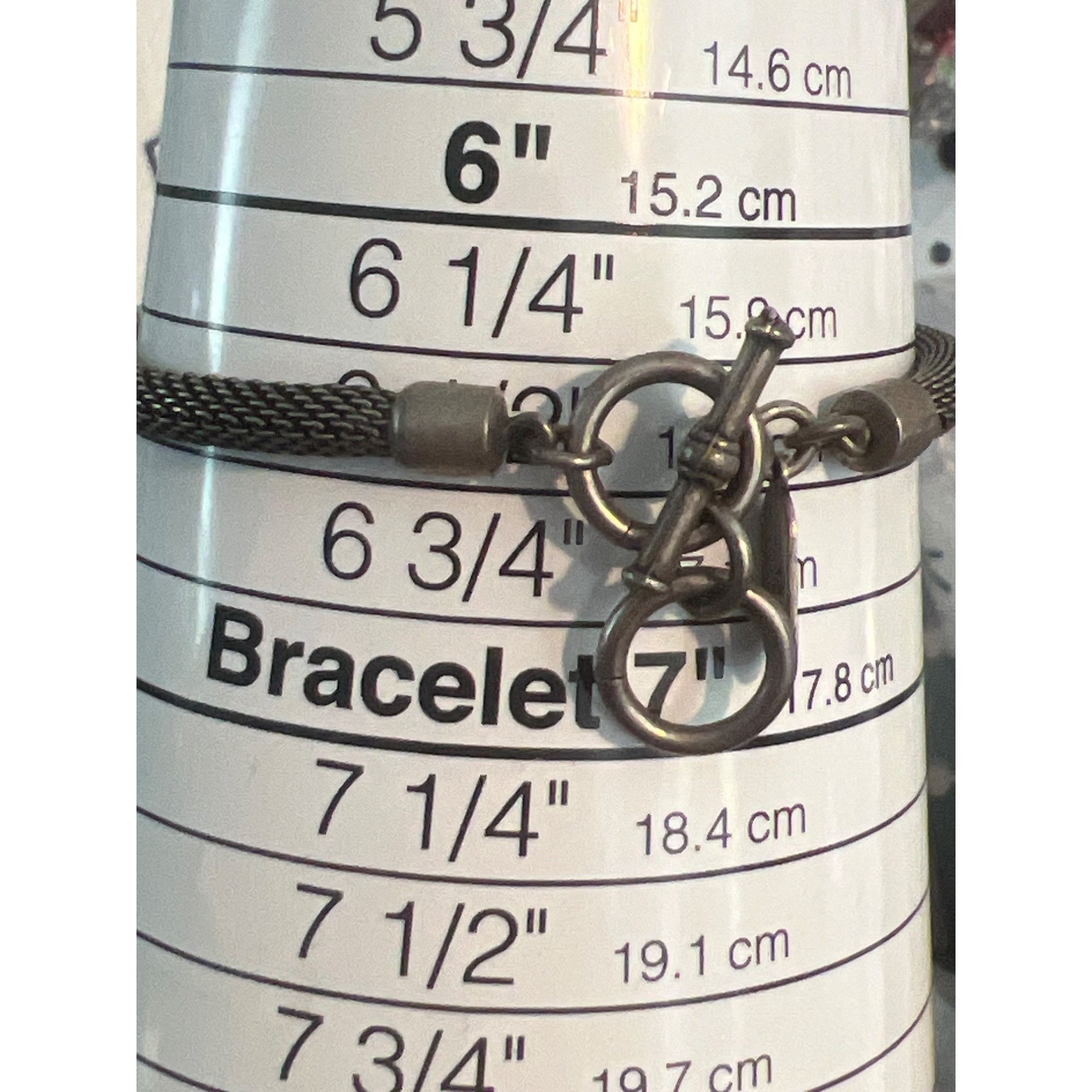 Other Vintage GB Collection Sterling Silver Bracelet Mesh Black Gl Size ONE SIZE - 6 Thumbnail