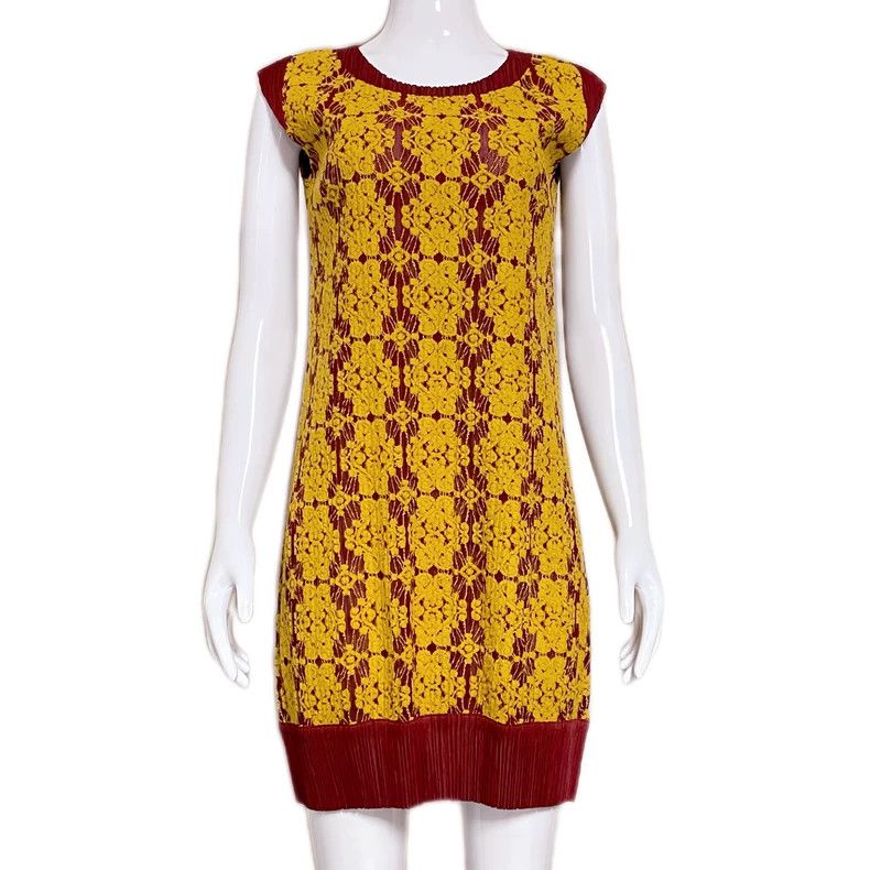 Issey Miyake Issey Miyake size:3 Yellow Chinese-style embroidered dress Size XS / US 0-2 / IT 36-38 - 1 Thumbnail