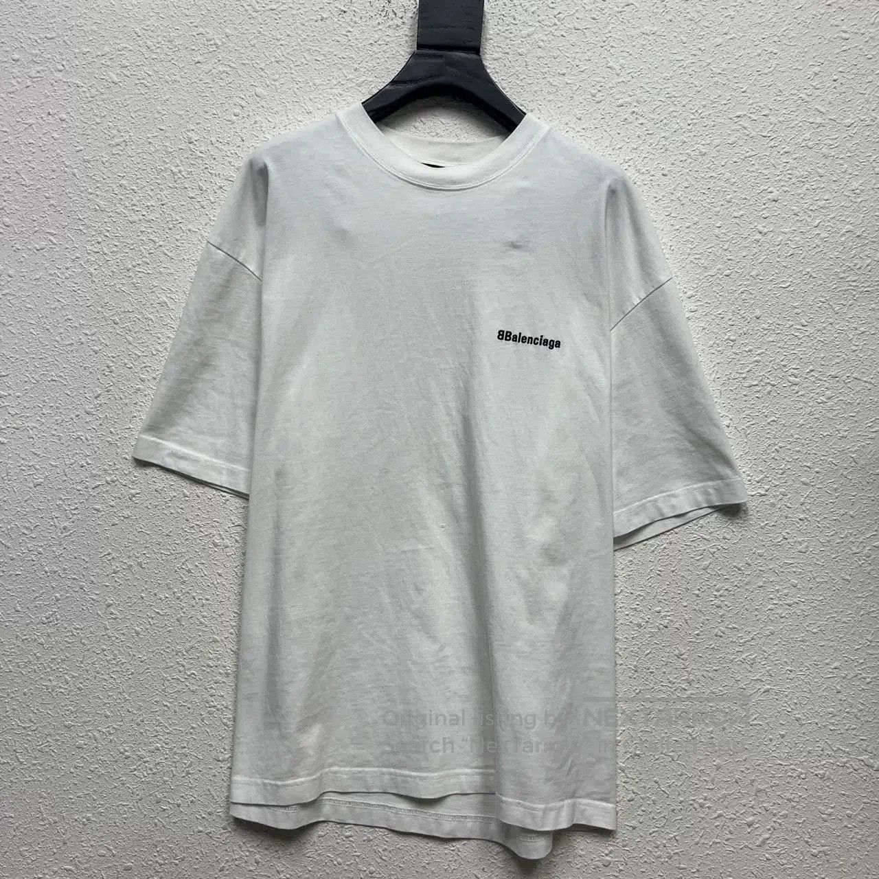 Balenciaga Balenciaga Double B Embroidered White T-Shirt. Size US M / EU 48-50 / 2 - 1 Thumbnail