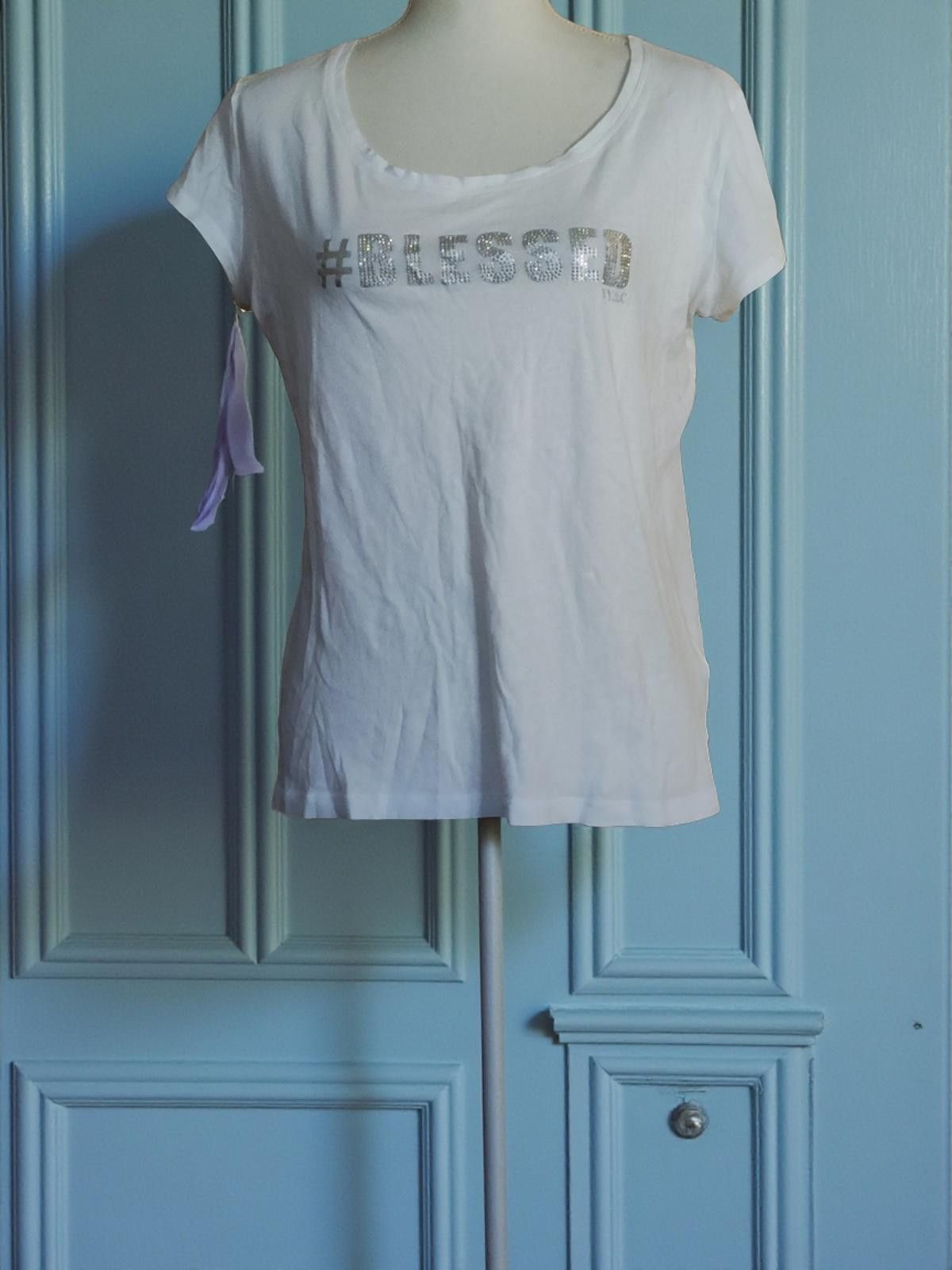 Other New York & Company White #BLESSED Tee Size Large Size L / US 10 / IT 46 - 3 Thumbnail