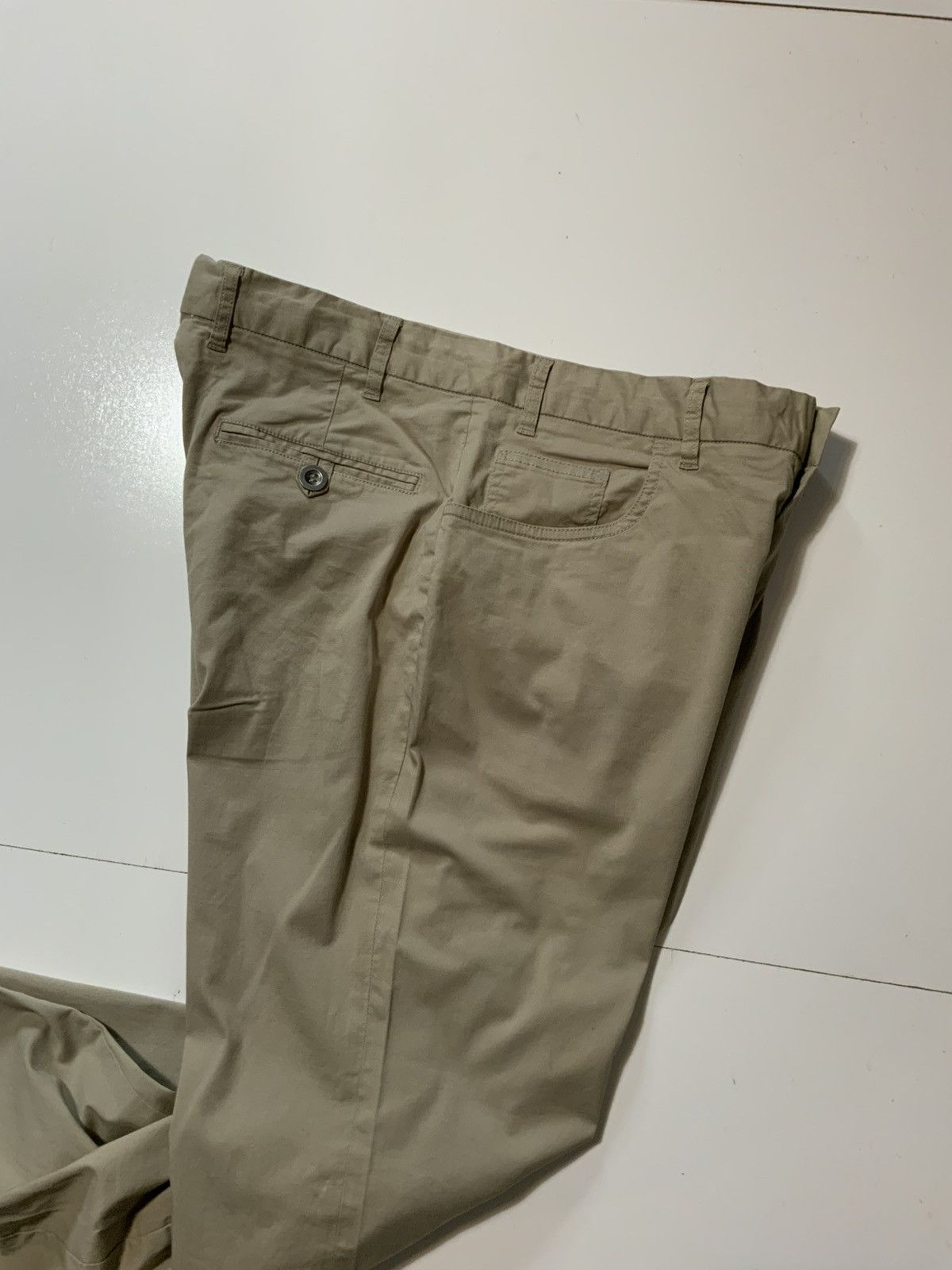 Designer Dekko Mode Khaki Tan Classic Five Pocket Chino Pants Size US 32 / EU 48 - 8 Thumbnail