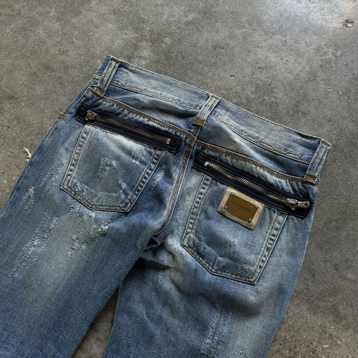 Dolce & Gabbana Dolce & Gabbana Vintage Distressed Crash Denim Size US 34 / EU 50 - 10 Thumbnail