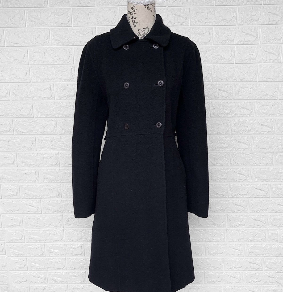 Tsumori Chisato ISSEY MIYAKE DOUBLE BREASTED WOOL DRESS COAT BLACK Size M / US 6-8 / IT 42-44 - 1 Thumbnail
