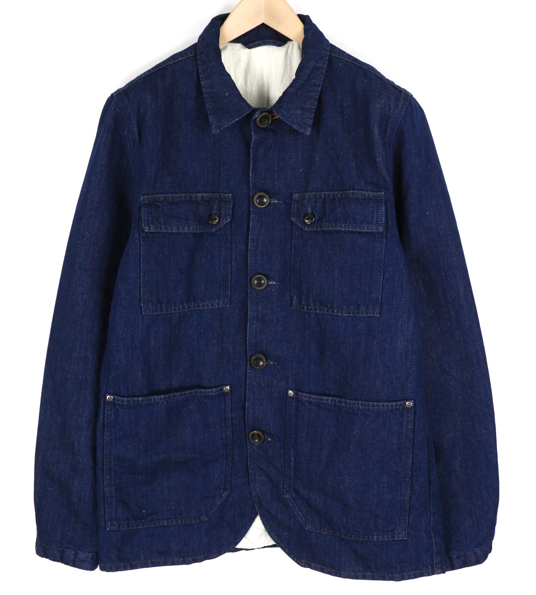 Nudie Jeans RICCO DARK HEMP XL Blue Denim Lined Pockets Jacket 82407 Size US XL / EU 56 / 4 - 1 Thumbnail