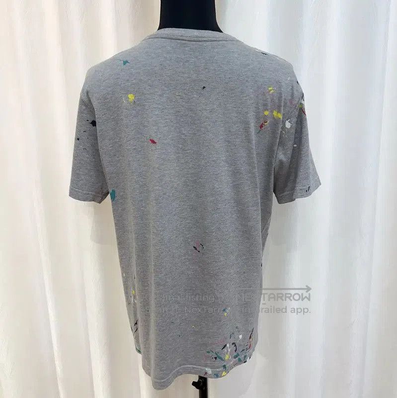 Dior Dior Men's Gray Cotton T-shirt with Paint Splatter . Size US L / EU 52-54 / 3 - 4 Thumbnail