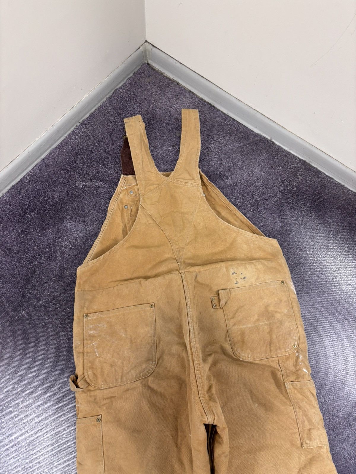 Carhartt Vintage Carhartt Bib Overalls Double Knee Brown Duck Canvas Size US 44 / EU 60 - 19 Thumbnail