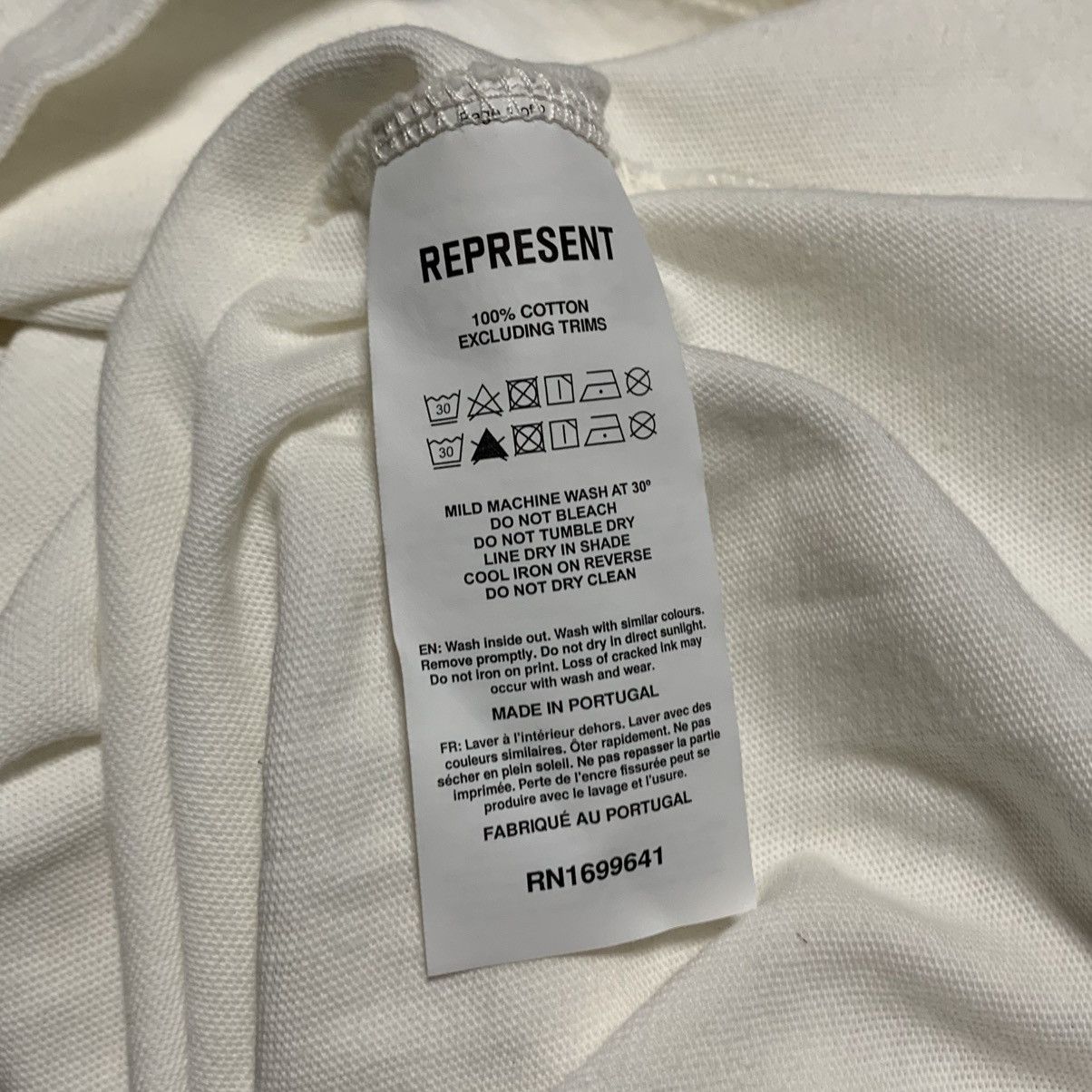 Represent Clo. Represent Medium Classic Parts Flat White Pocket Tee Size US M / EU 48-50 / 2 - 8 Thumbnail