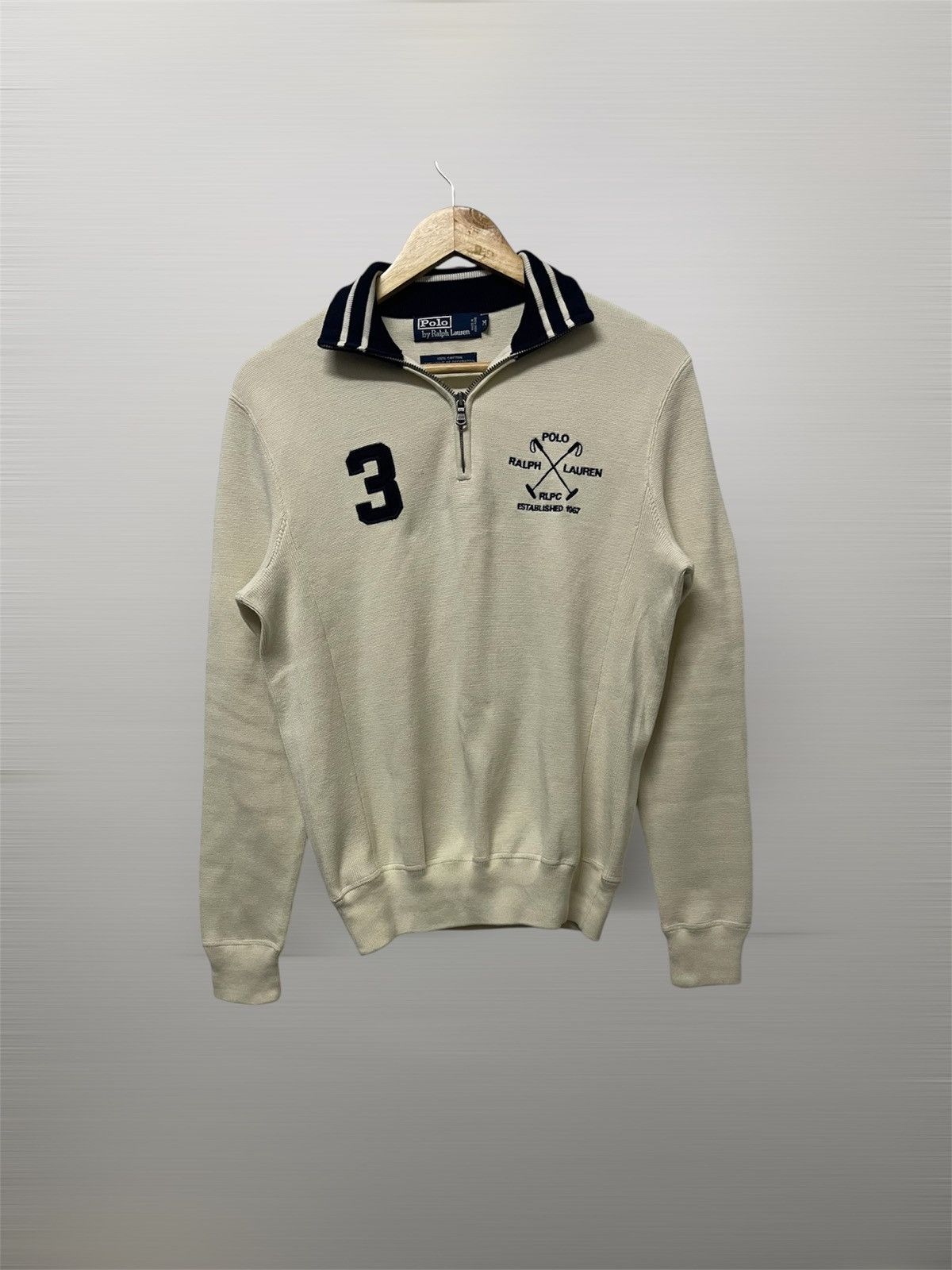 Polo Sweater Zipper 90s POLO RALPH LAUREN HALF ZIPPER