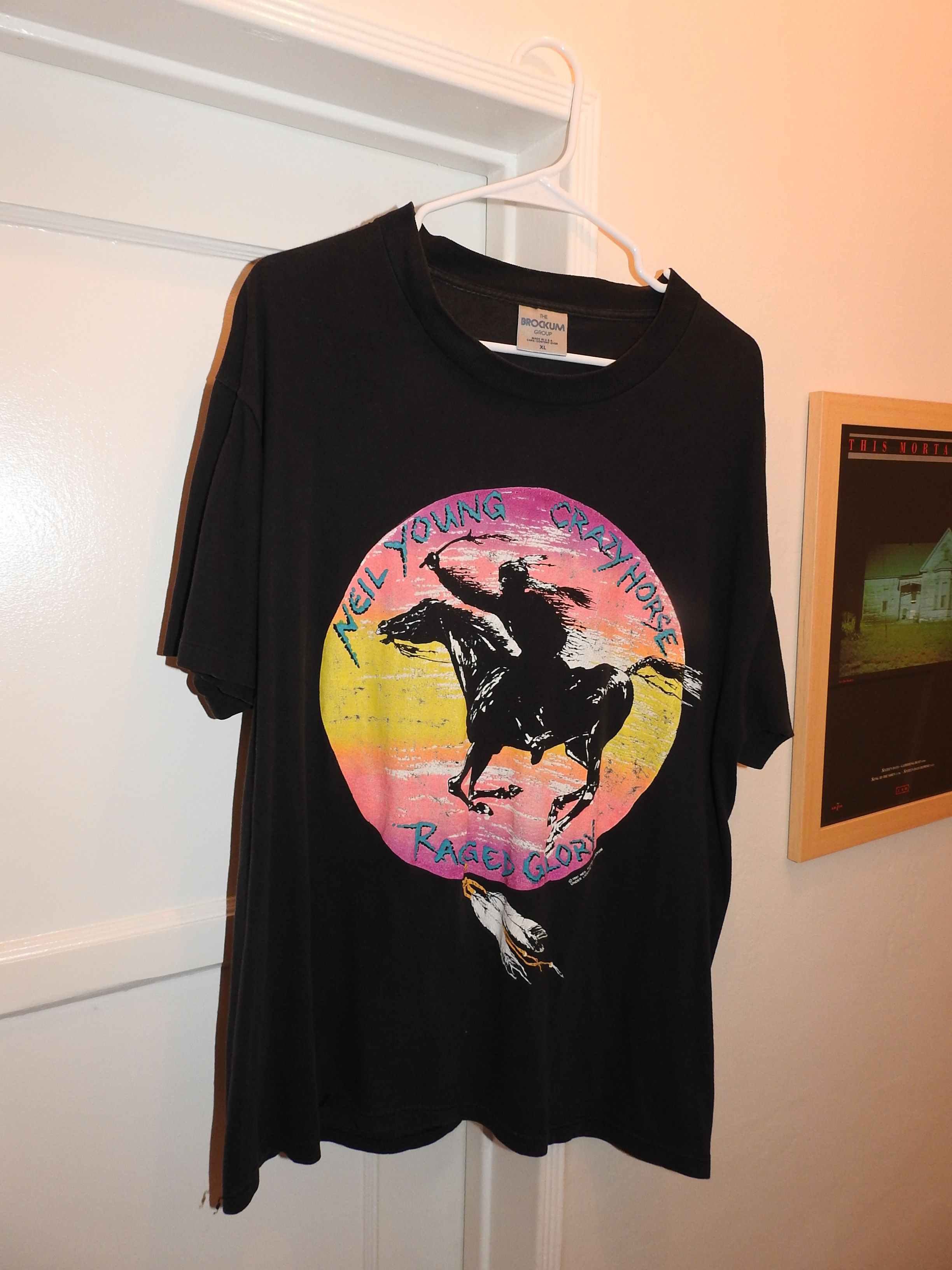 Vintage Vintage Neil Young Crazy Horse Brockum 1991 Tour T Shirt Size US L / EU 52-54 / 3 - 1 Thumbnail