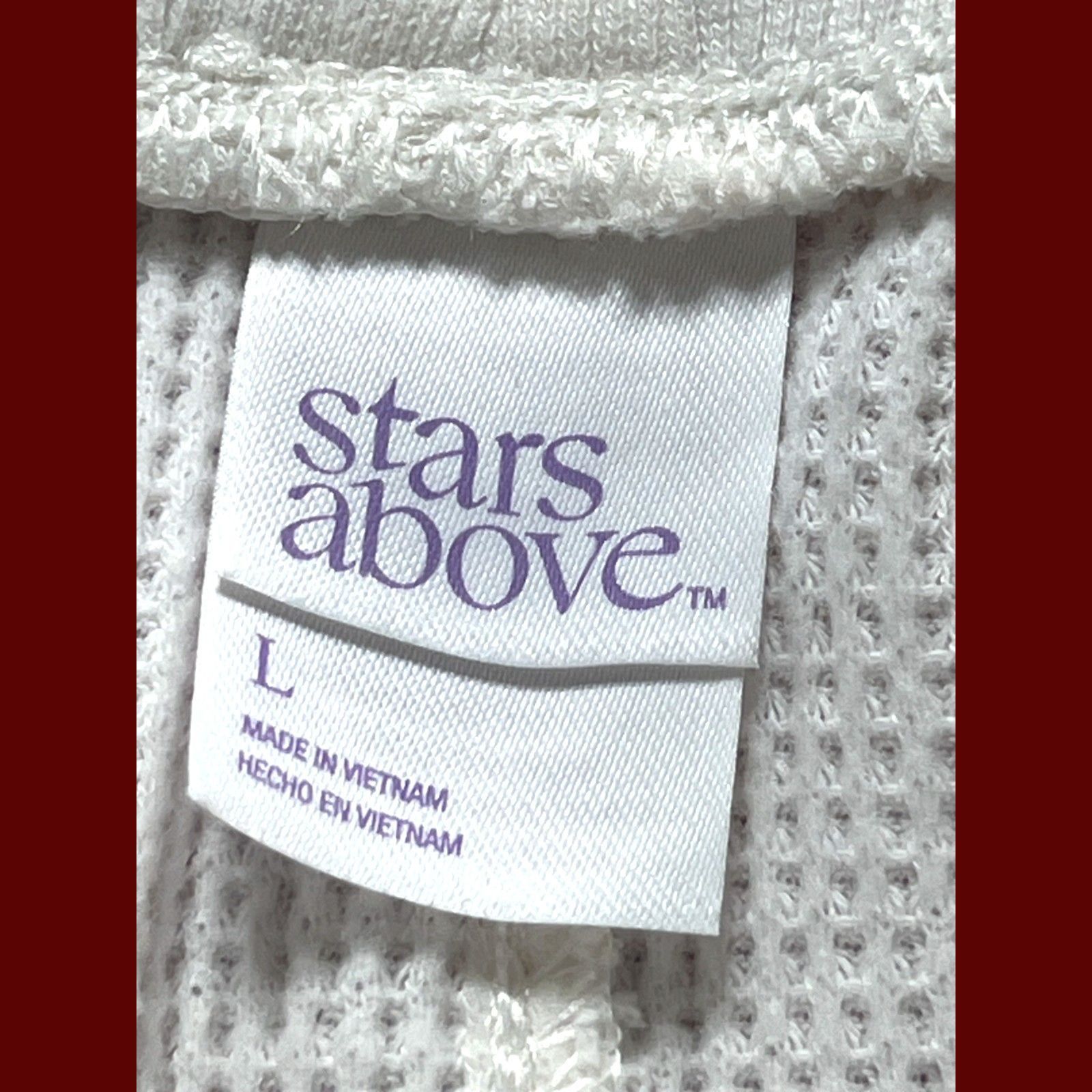Other Stars Above - Women's Heavy Waffle Pants - White - Large Size 36" / US 14 / IT 50 - 10 Thumbnail