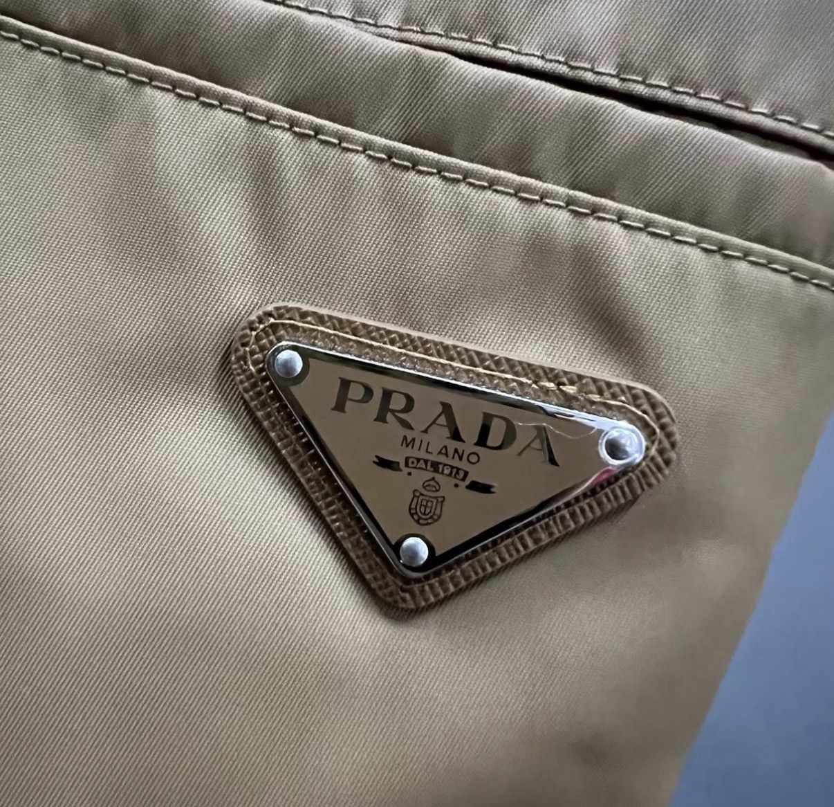 Prada Prada Khaki Triangle Logo Straight-leg Pants J41 Size US 36 / EU 52 - 3 Thumbnail