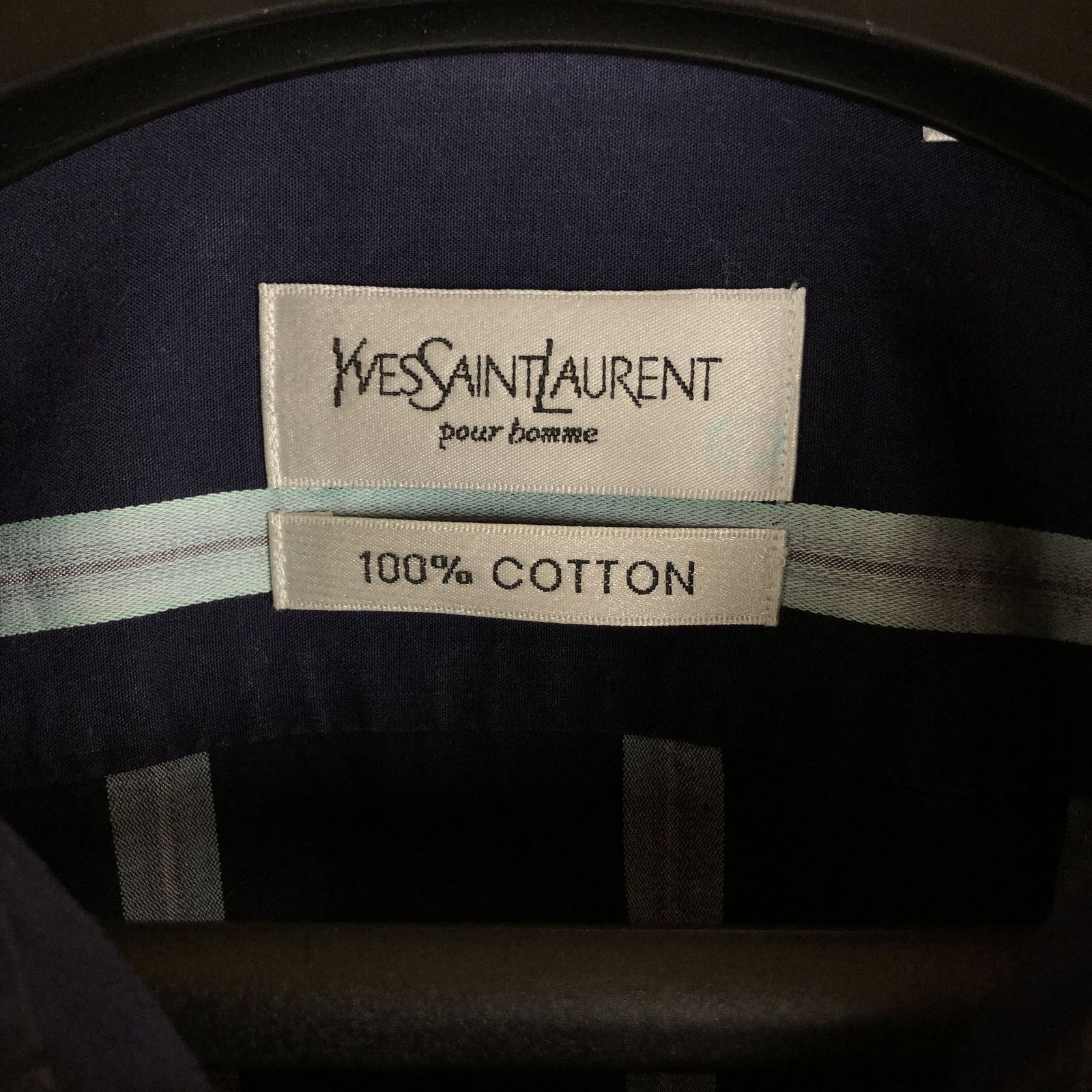 Yves Saint Laurent Vintage Yves Saint Laurent YSL Logo Striped Shirt Size US L / EU 52-54 / 3 - 6 Thumbnail