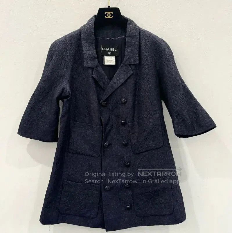 Chanel Chanel Deep Blue Silk Women's Shirt . Size XL / US 12-14 / IT 48-50 - 1 Thumbnail