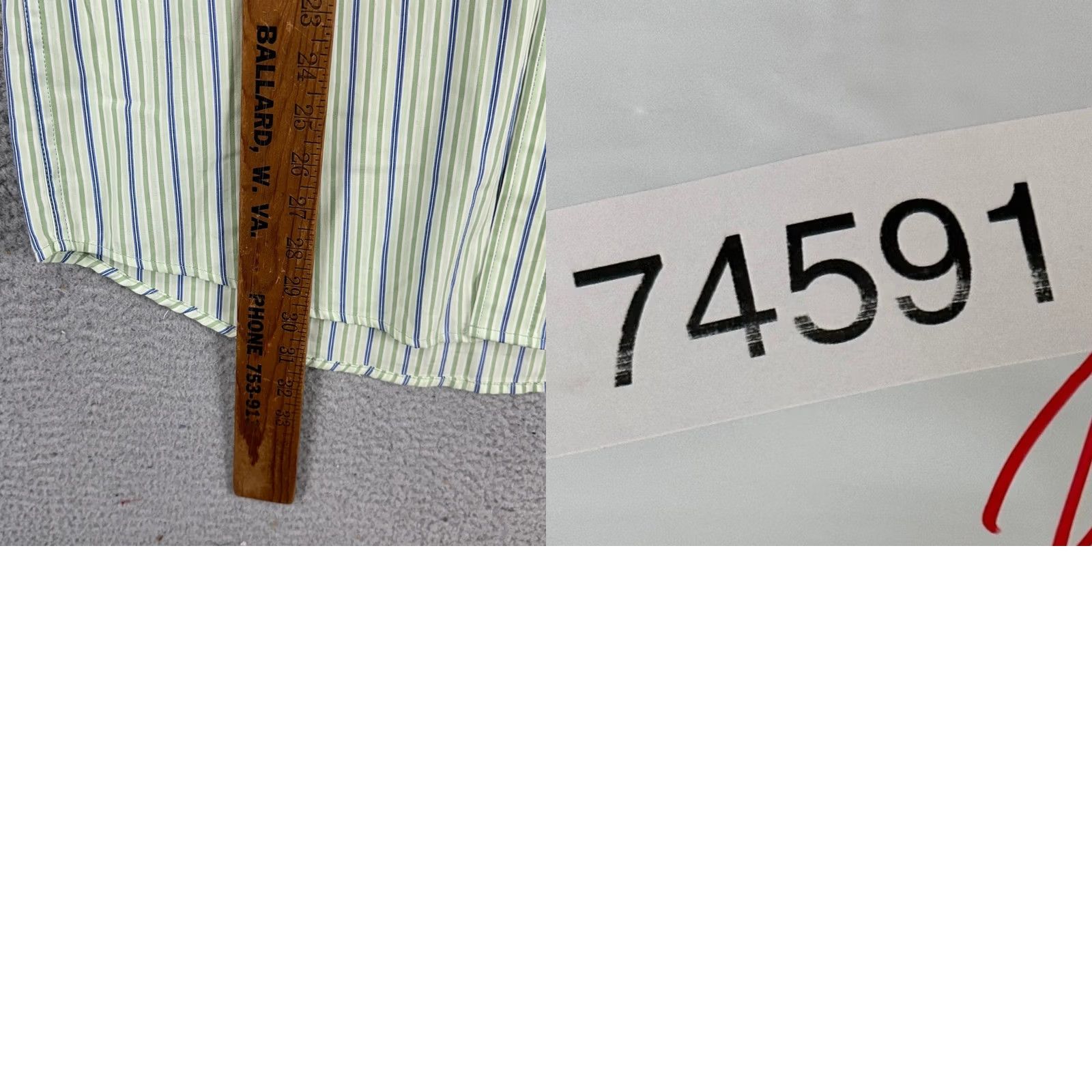 Izod IZOD Adult Mens Button-Down Shirt Medium Green Blue Striped Long Sleeve Logo NEW Size US M / EU 48-50 / 2 - 8 Thumbnail