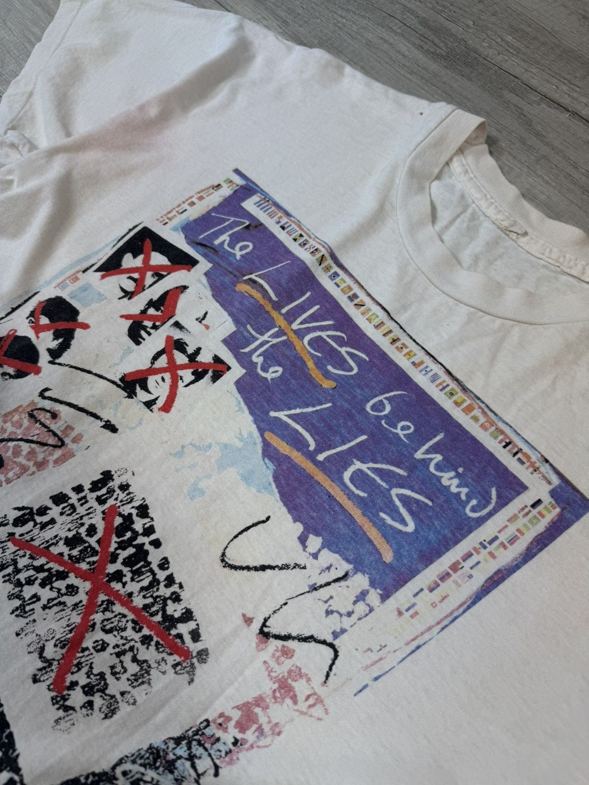 Vintage 1993 Amnesty Criminal Art Graphic Tee 90s Single Stitch Size US L / EU 52-54 / 3 - 4 Thumbnail