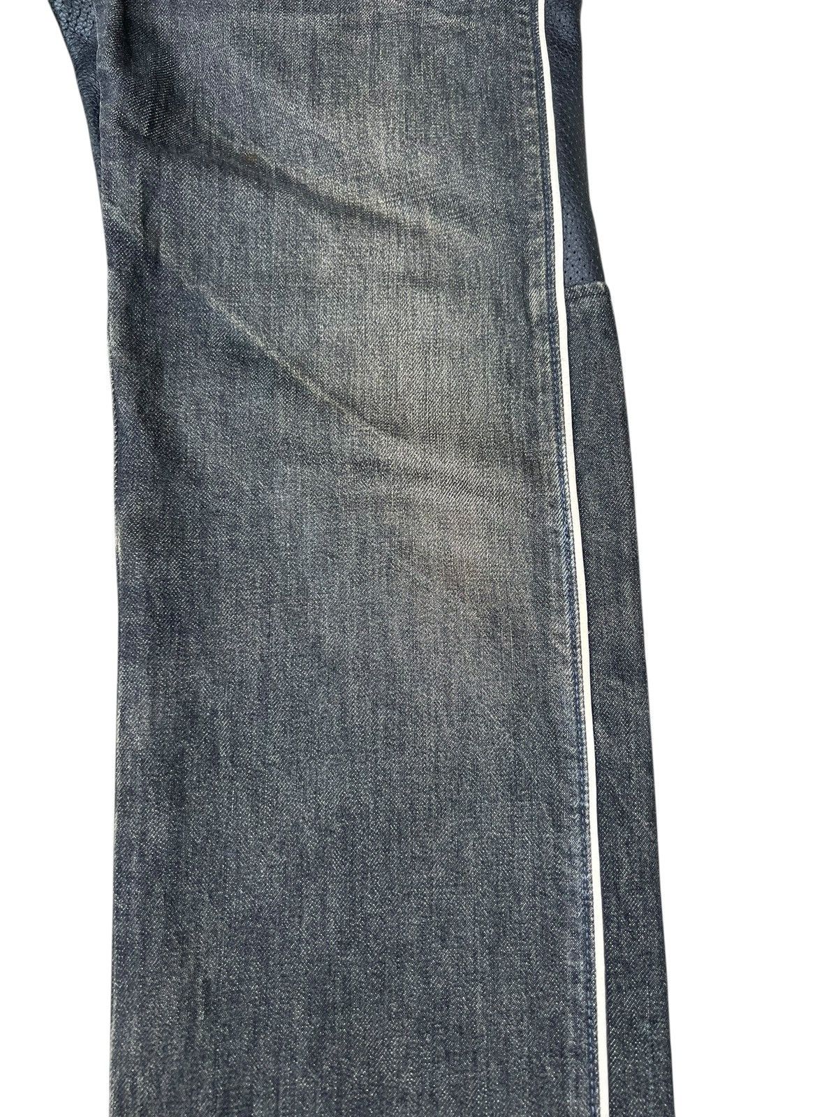 Neighborhood Vintage Neighborhood Japan Fade Denim Hybrid Leather Jeans Size US 30 / EU 46 - 12 Thumbnail