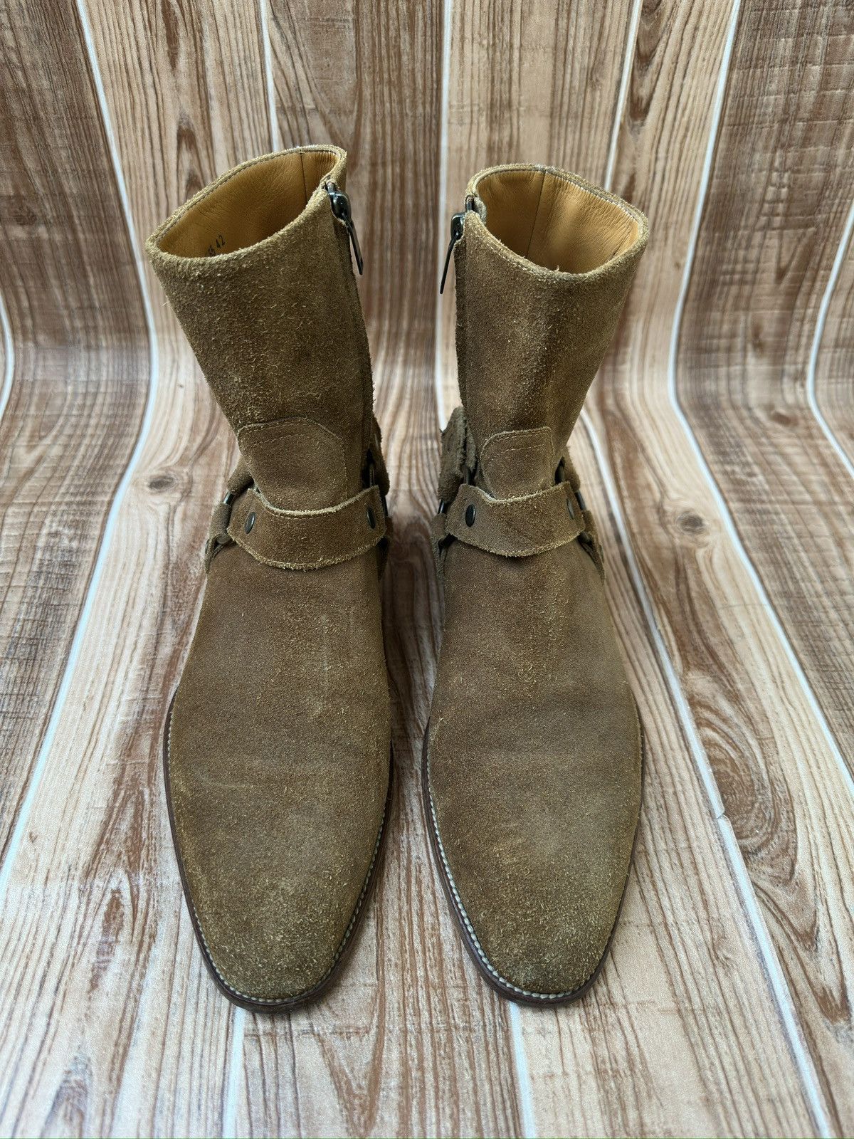 Saint Laurent Paris Hedi Slimane Saint Laurent Wyatt Harness Camel suede Boots Size US 9 / EU 42 - 4 Thumbnail