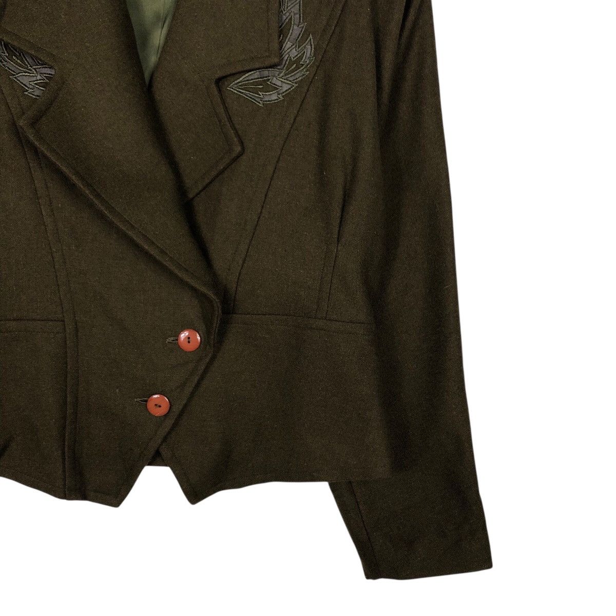 Japanese Brand 📌Vintage Cropped Wool Jacket Double Collar Piccalo Conte Size US M / EU 48-50 / 2 - 6 Thumbnail