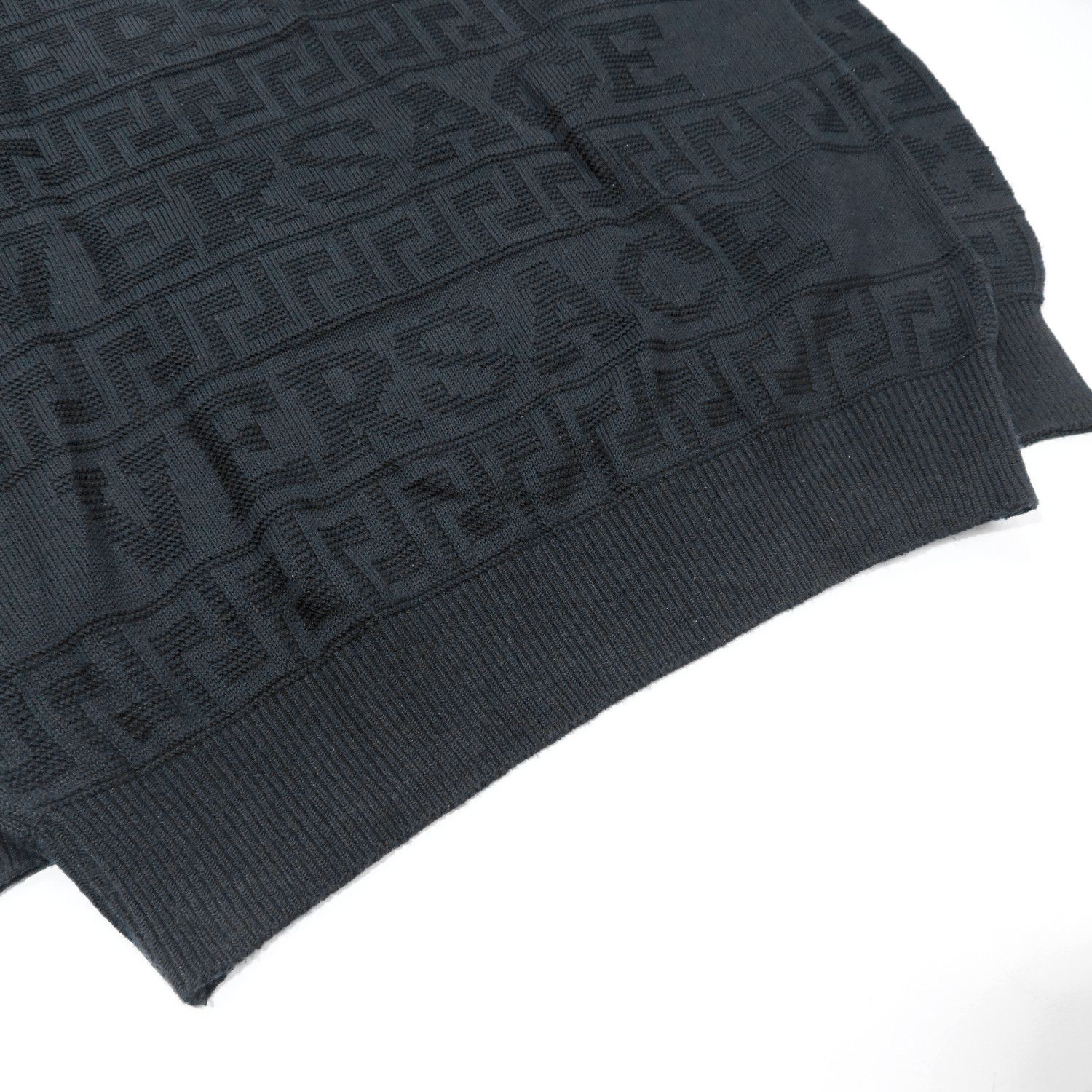 Versace BIG SPELL LOGO MONOGRAM LONG-SLEEVED KNIT SWEATER Size US M / EU 48-50 / 2 - 12 Thumbnail