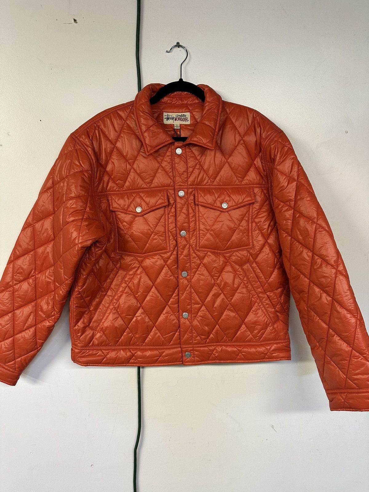 STUSSY RANCH JACKET QUILTED NYLON身幅584 - ブルゾン