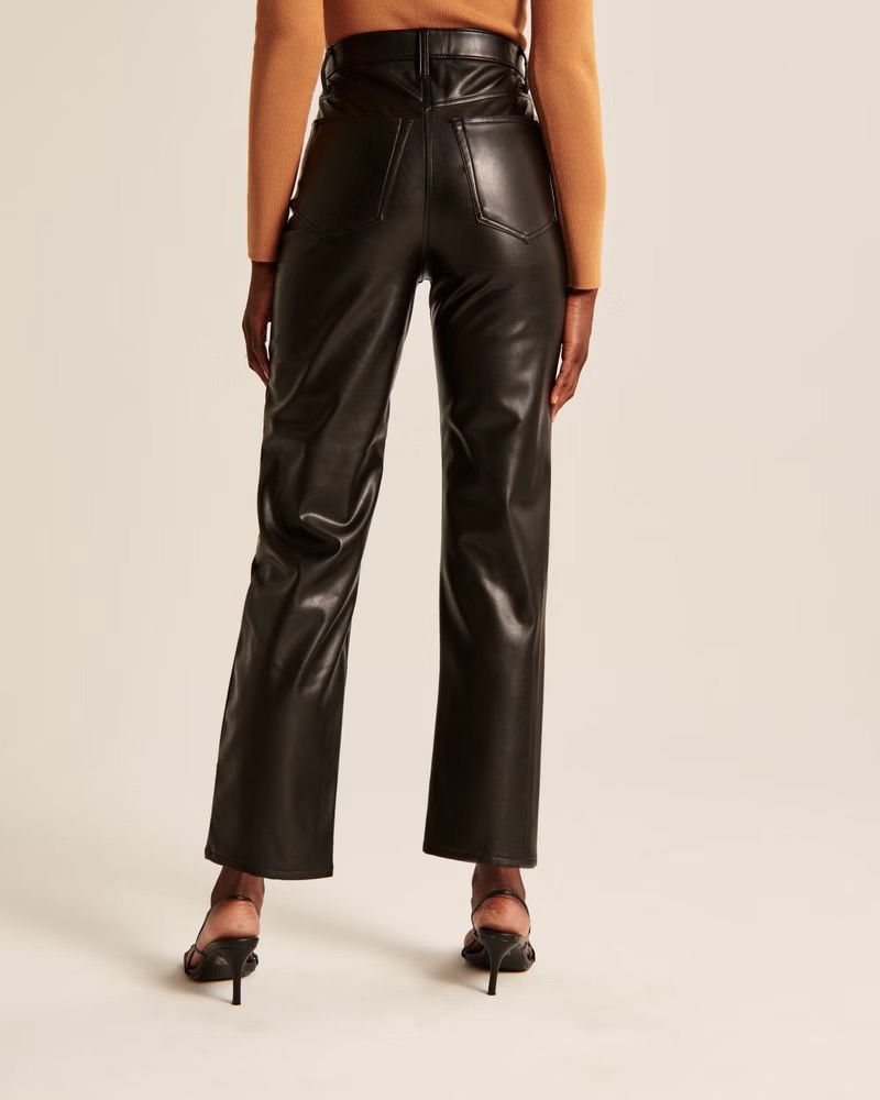 Abercrombie & Fitch Vegan Leather Ankle Straight Pant Size 28" / US 6 / IT 42 - 3 Thumbnail