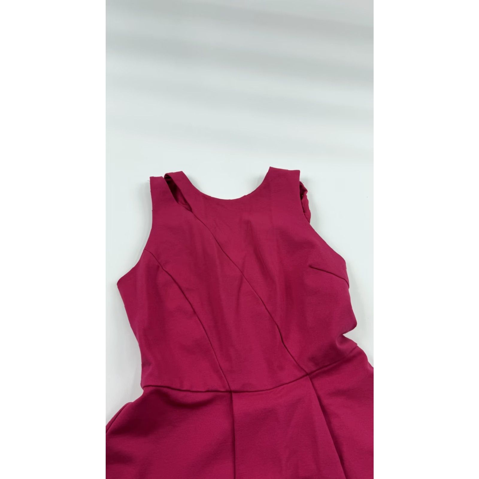 Vintage Adelyn Rae Dress Womens Small Magenta Pink Fit & Flare Skater High Low Pleated Size S / US 4 / IT 40 - 4 Thumbnail