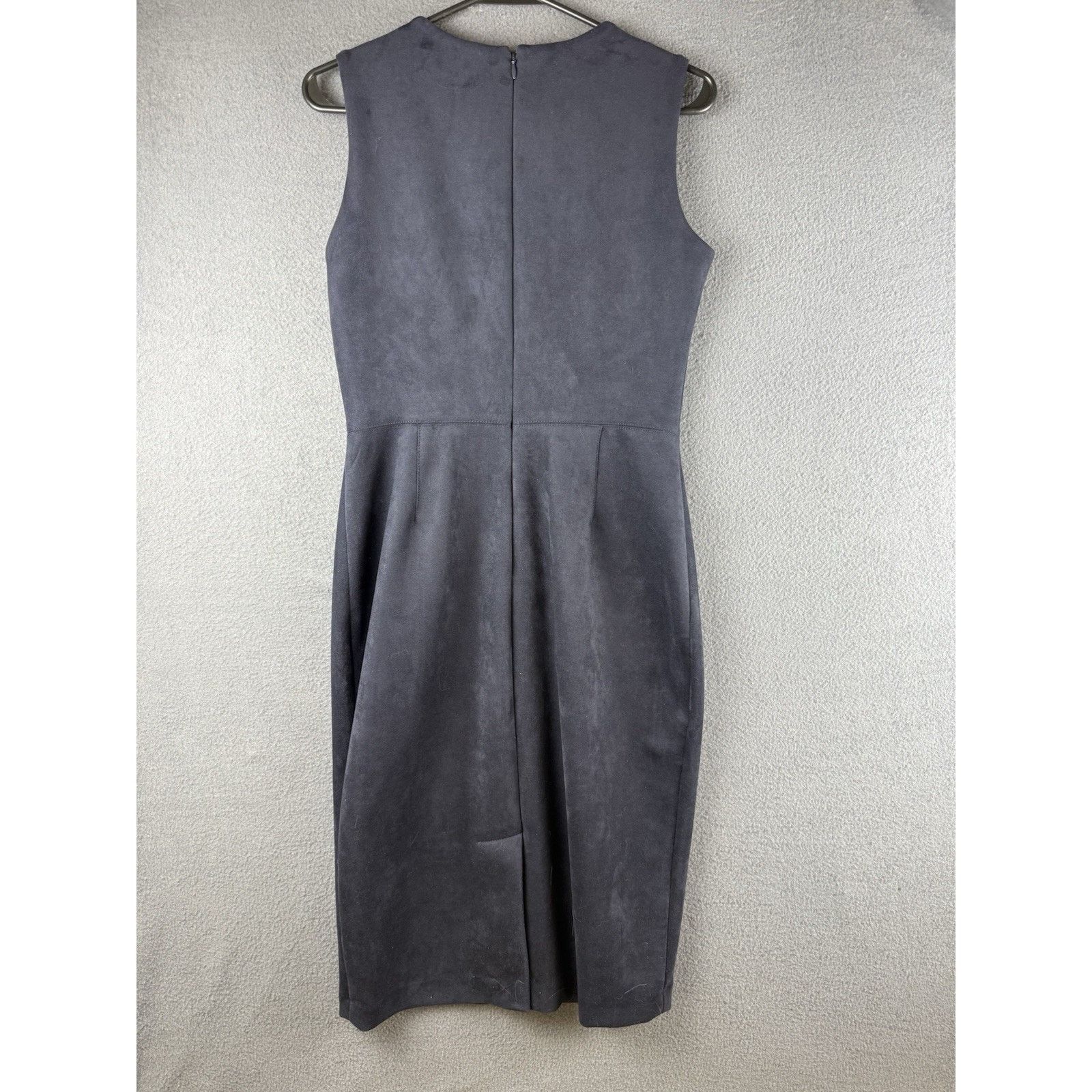 Calvin Klein CALVIN KLEIN NWT $134 Navy Faux Suede Pencil Dress Size 6 Size M / US 6-8 / IT 42-44 - 8 Thumbnail