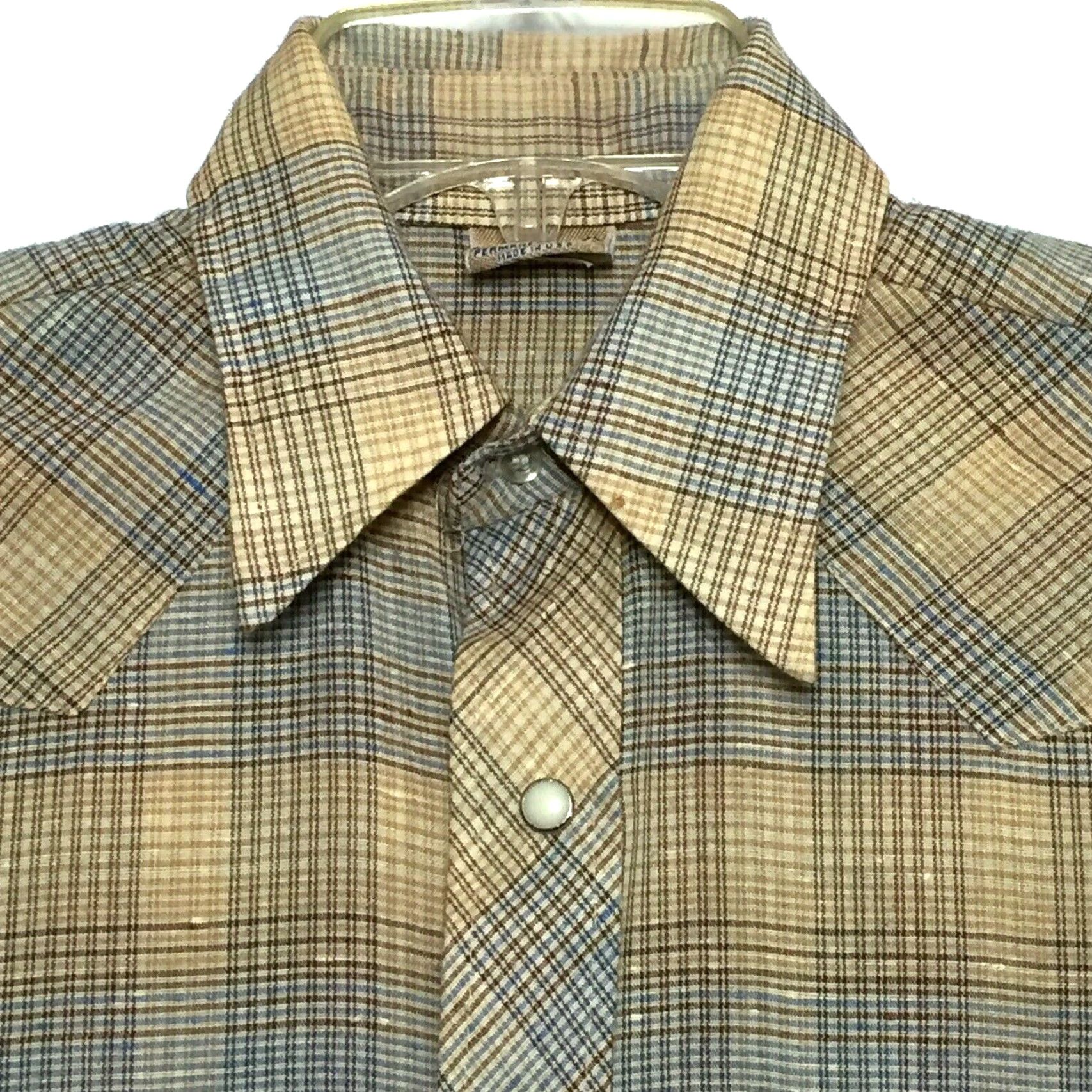 Wrangler VTG Wrangler Shirt Mens 16 Beige Plaid Long Sleeve Button-Up Snap Western Shirt Mens X16 Beige Plaid Long Sleeve Wrangler VTG Size US L / EU 52-54 / 3 - 2 Thumbnail