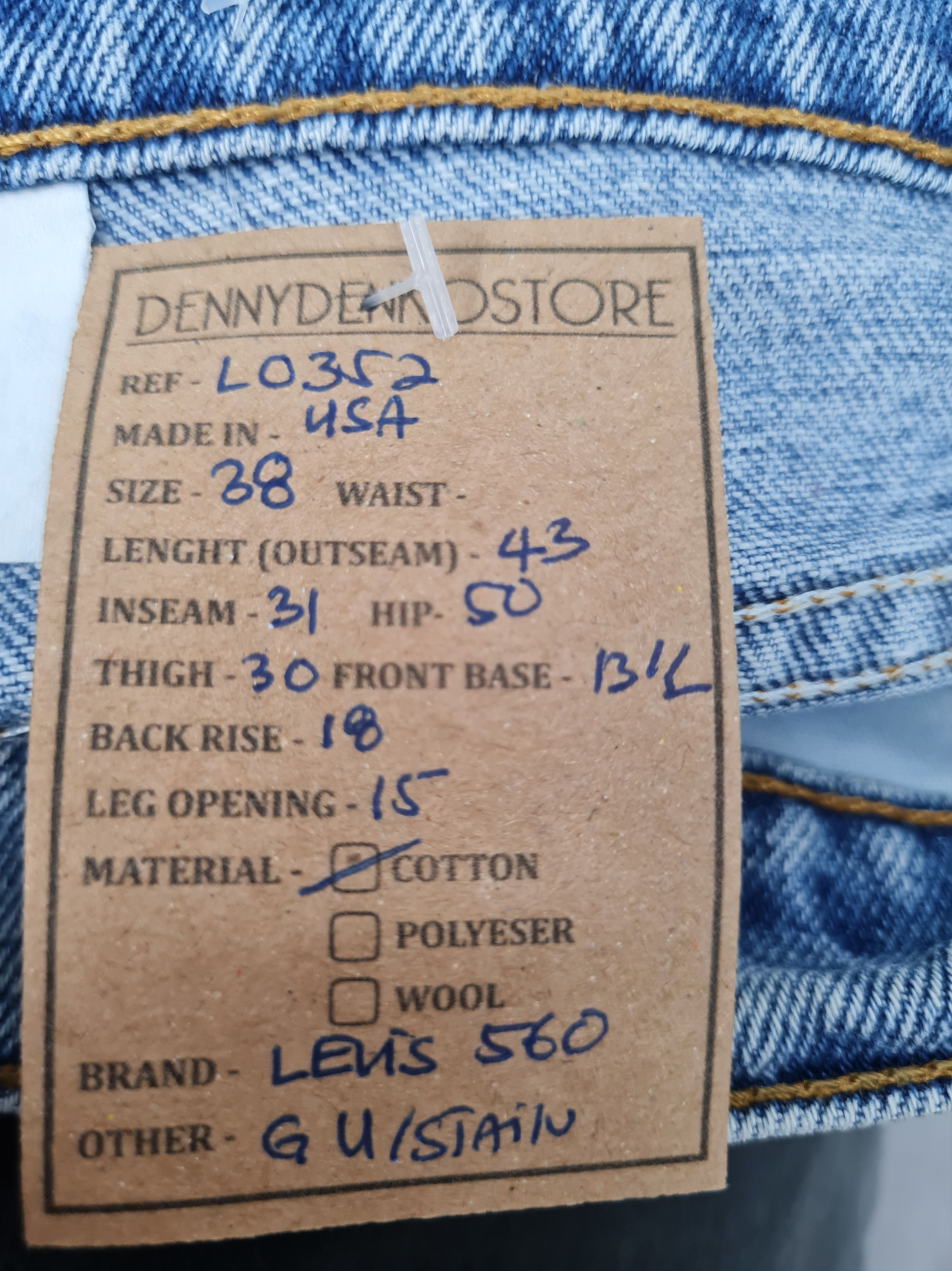 Levi's Vintage Clothing Vintage 90's LEVIS Light Blue Stain Jeans L0352 Size 34X33 Size US 34 / EU 50 - 15 Thumbnail