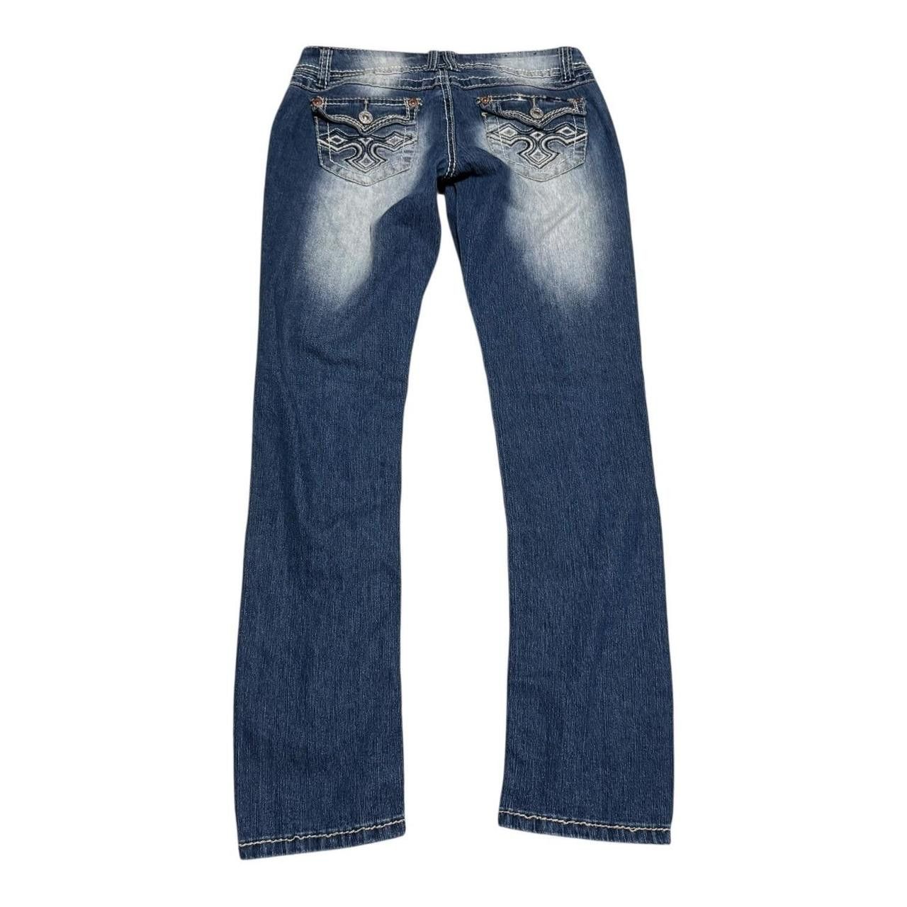 Other Y2K Angels Ramie Straight Leg Faded Jeans Women's 29x29.75 Size 29" - 2 Thumbnail