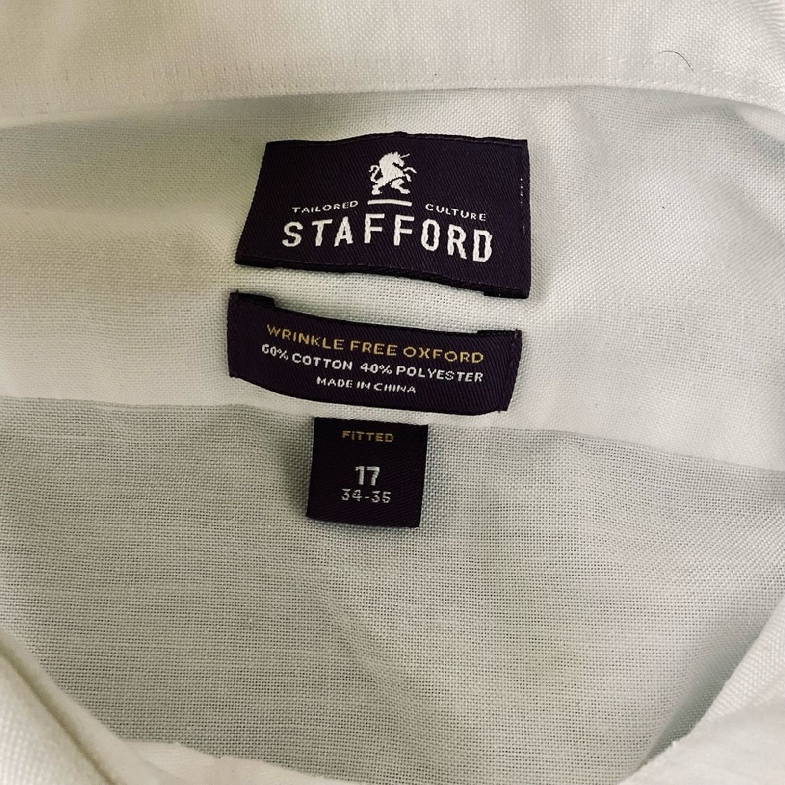 Stafford Stafford Wrinkle Free Oxford Shirt Size US XL / EU 56 / 4 - 3 Thumbnail