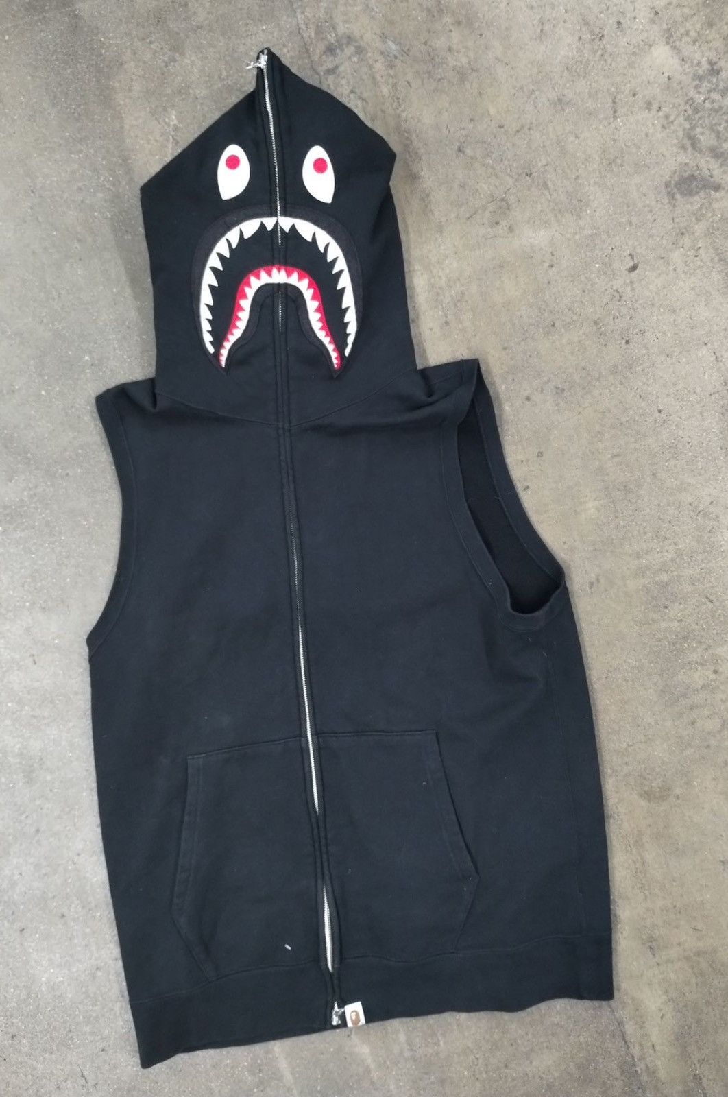 Bape sleeveless hoodie hotsell