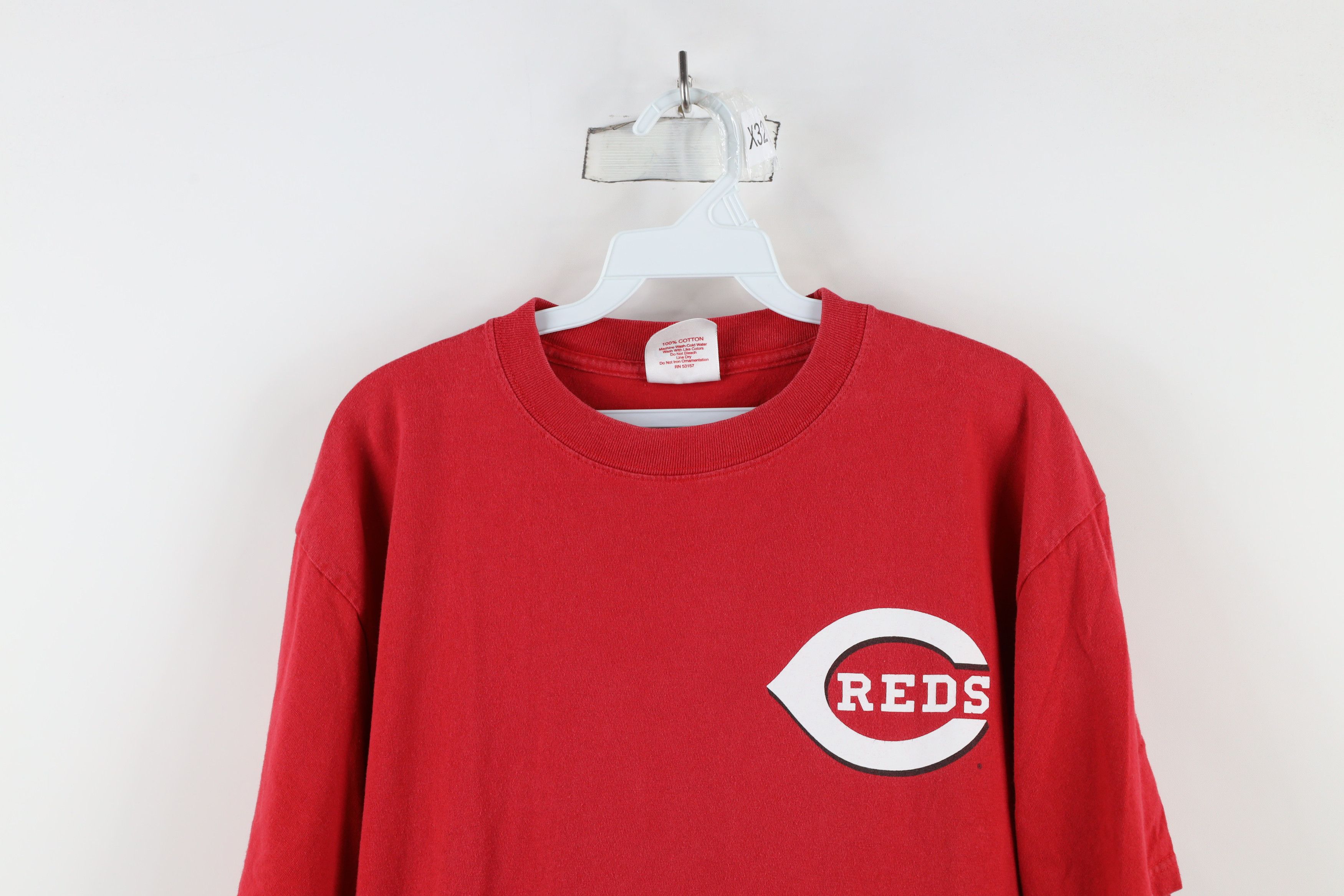 Majestic × Vintage Vintage 90s Majestic Reds Baseball T-Shirt Red Cotton Size US L / EU 52-54 / 3 - 2 Thumbnail