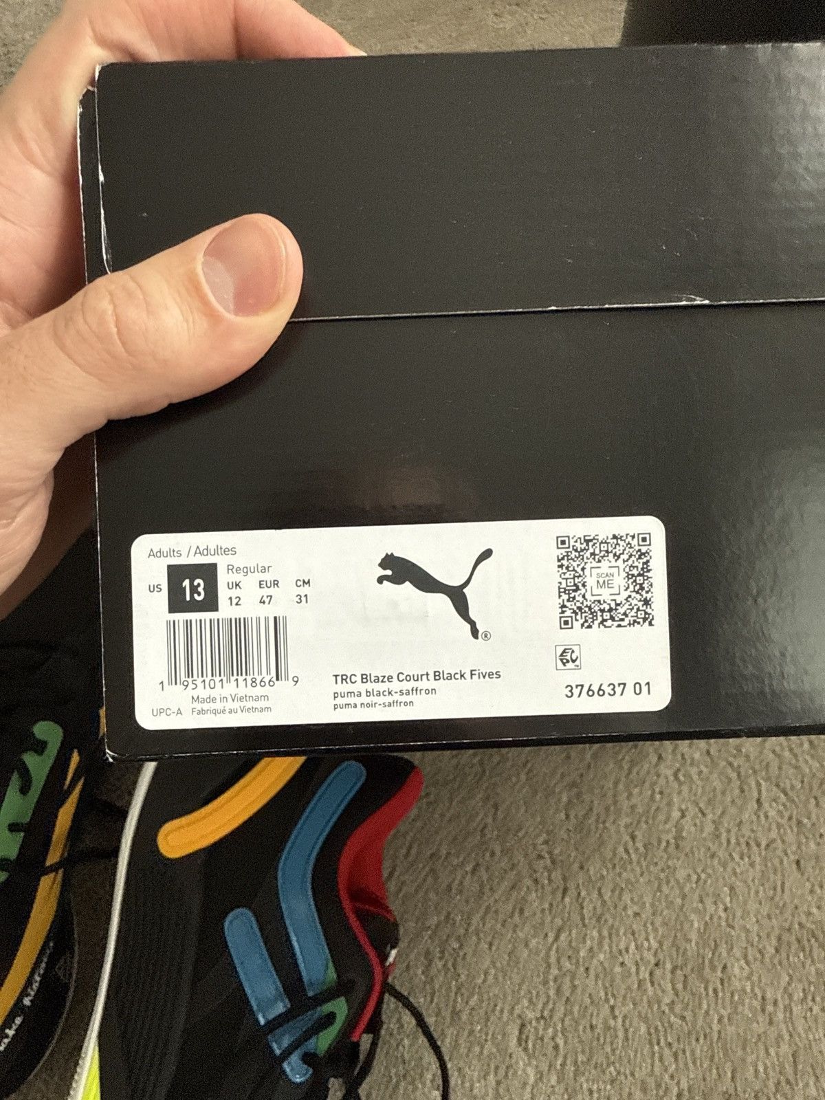 Puma TRC Blaze Court Black 5’s Size US 13 / EU 46 - 7 Thumbnail