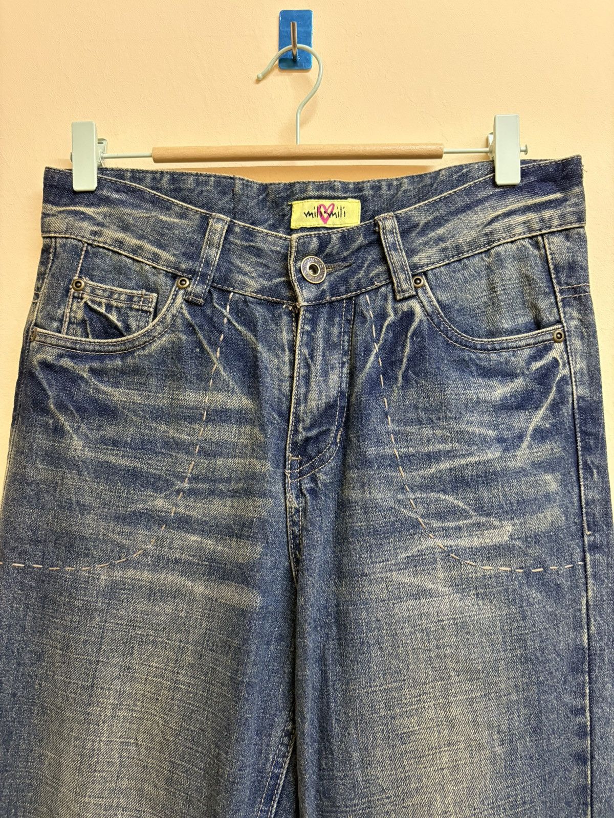 Designer Vintage Mili Mili Denim Jeans Japanese Fashion Designer Size US 31 - 4 Thumbnail