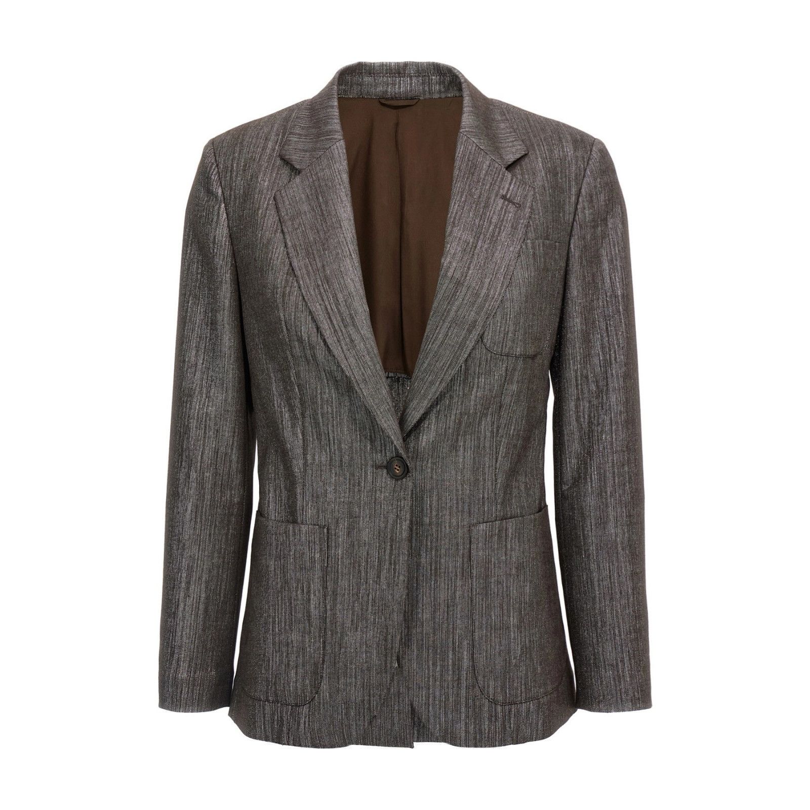 Brunello Cucinelli BRUNELLO CUCINELLI Brown Wool Blazer Jacket New & Authentic Size M / US 6-8 / IT 42-44 - 1 Thumbnail