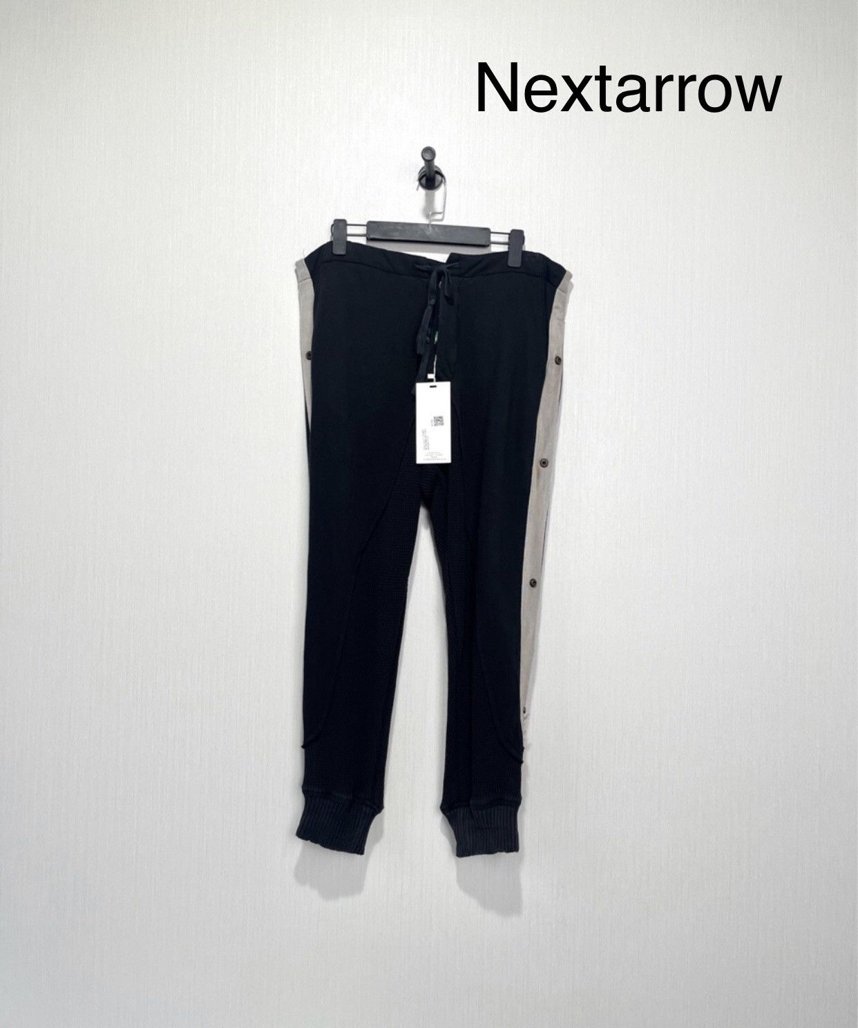 Greg Lauren Greg Lauren GL Waffle Panel Side Stripe Drawstring Pants Size US 32 / EU 48 - 1 Thumbnail