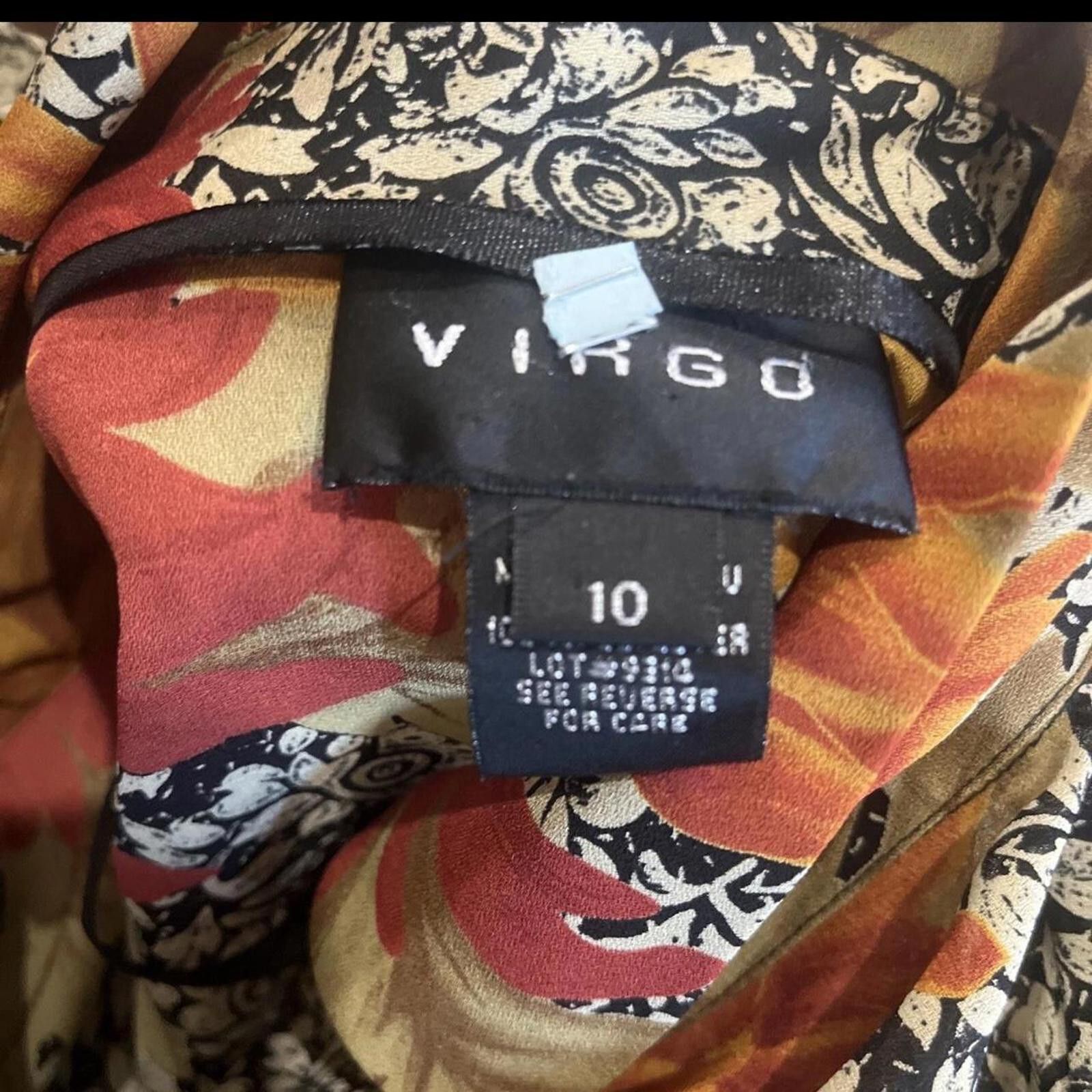 Other Virgo Vintage Button Down tunic /blouse semi Sheer small. Size M / US 6-8 / IT 42-44 - 4 Thumbnail