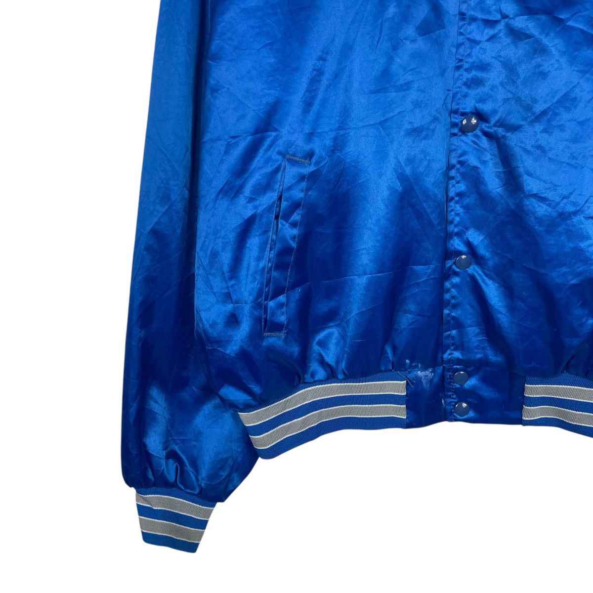NFL Vintage 80s NFL Detroit Lions Satin Bomber Size US XXL / EU 58 / 5 - 3 Thumbnail