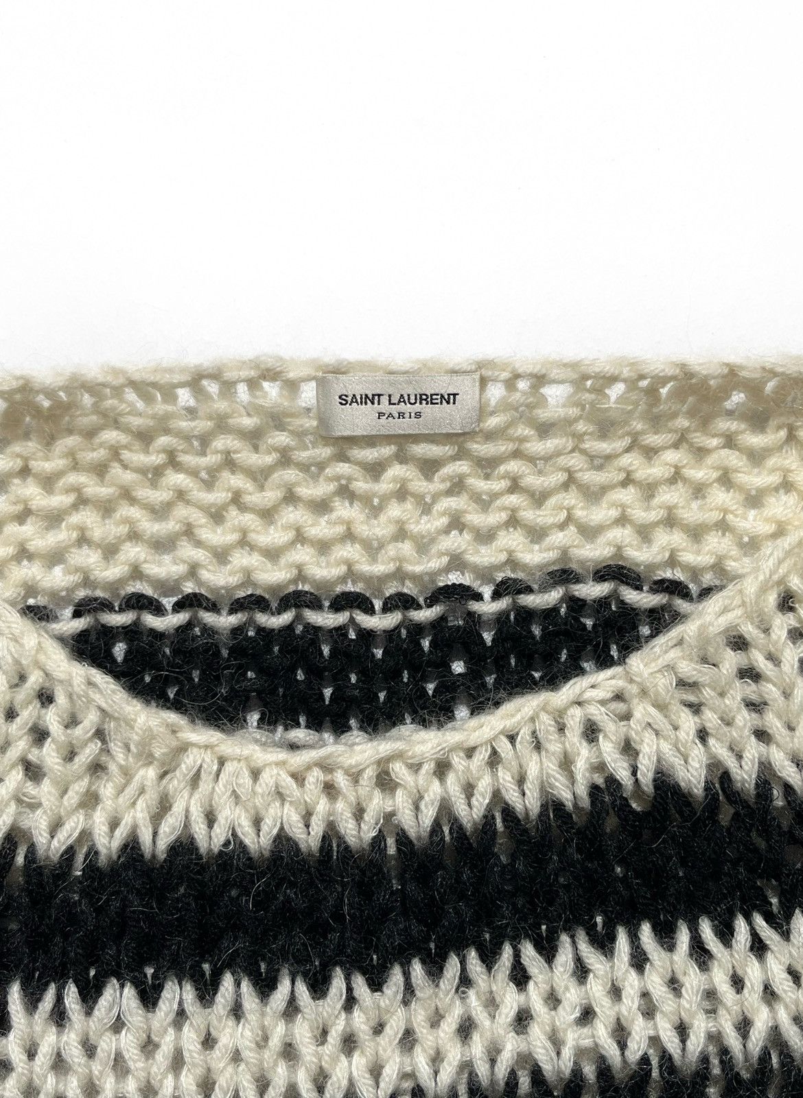 Saint Laurent Paris FW15 Saint Laurent Paris Striped Mohair Sweater Size US M / EU 48-50 / 2 - 2 Thumbnail